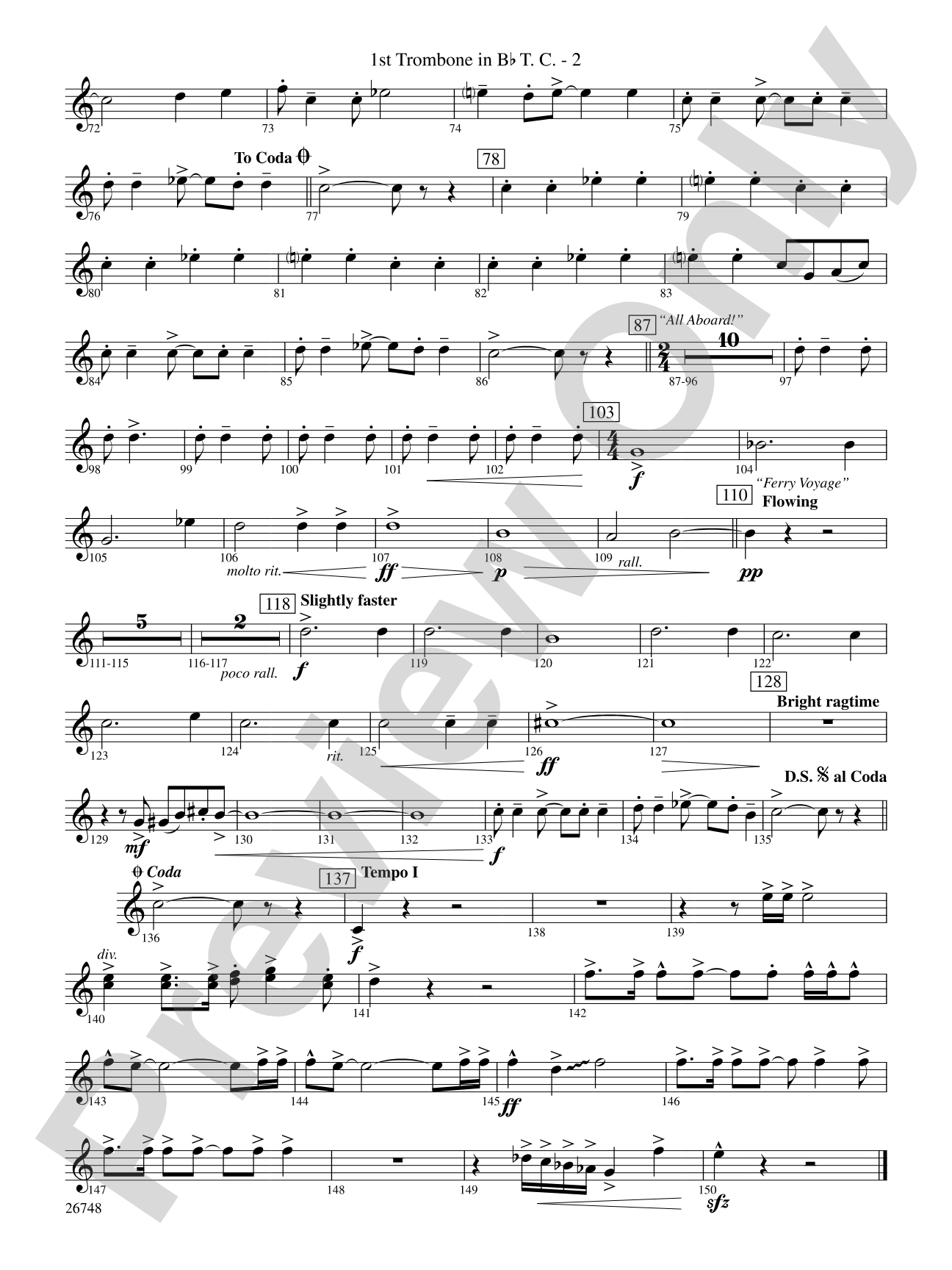 Cotton Ferry Expedition: (wp) 1st B-flat Trombone T.C.