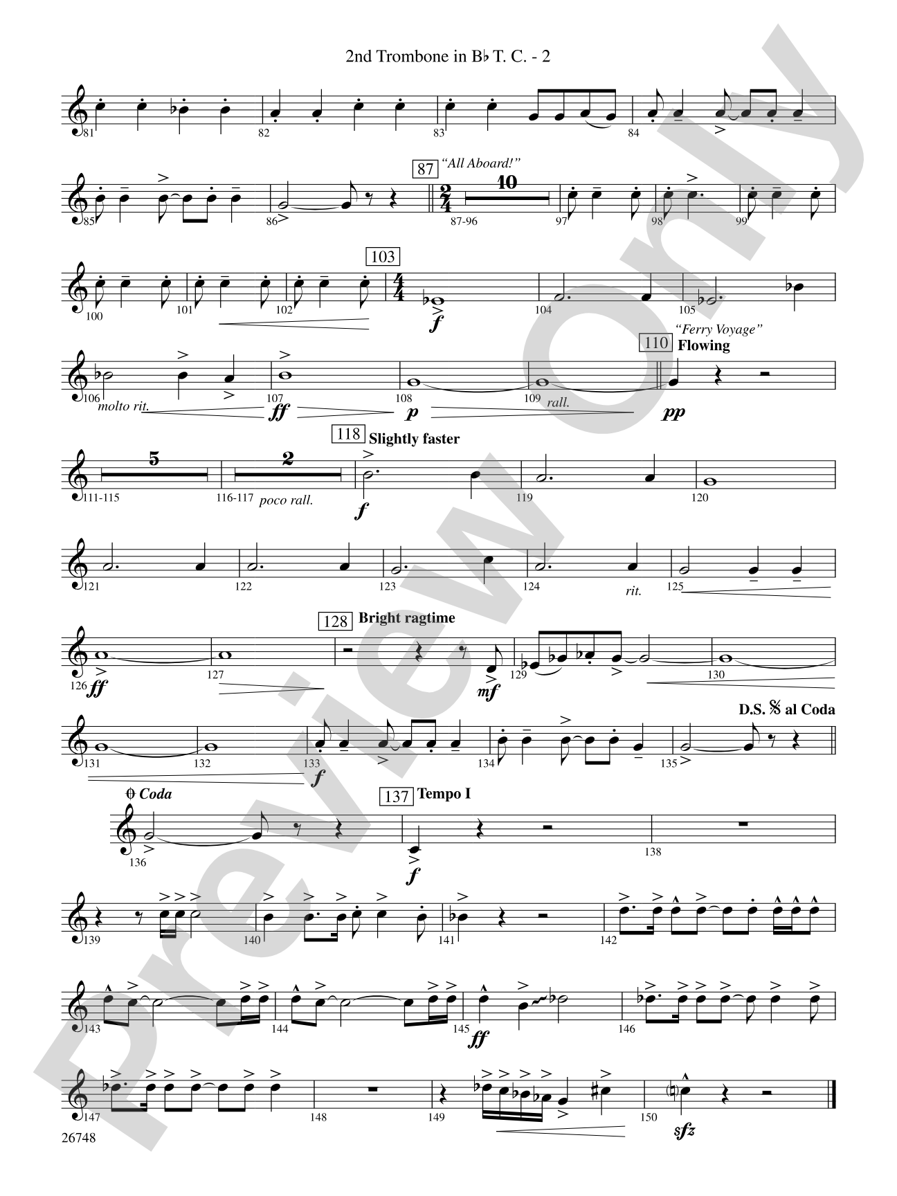 Cotton Ferry Expedition: (wp) 2nd B-flat Trombone T.C.