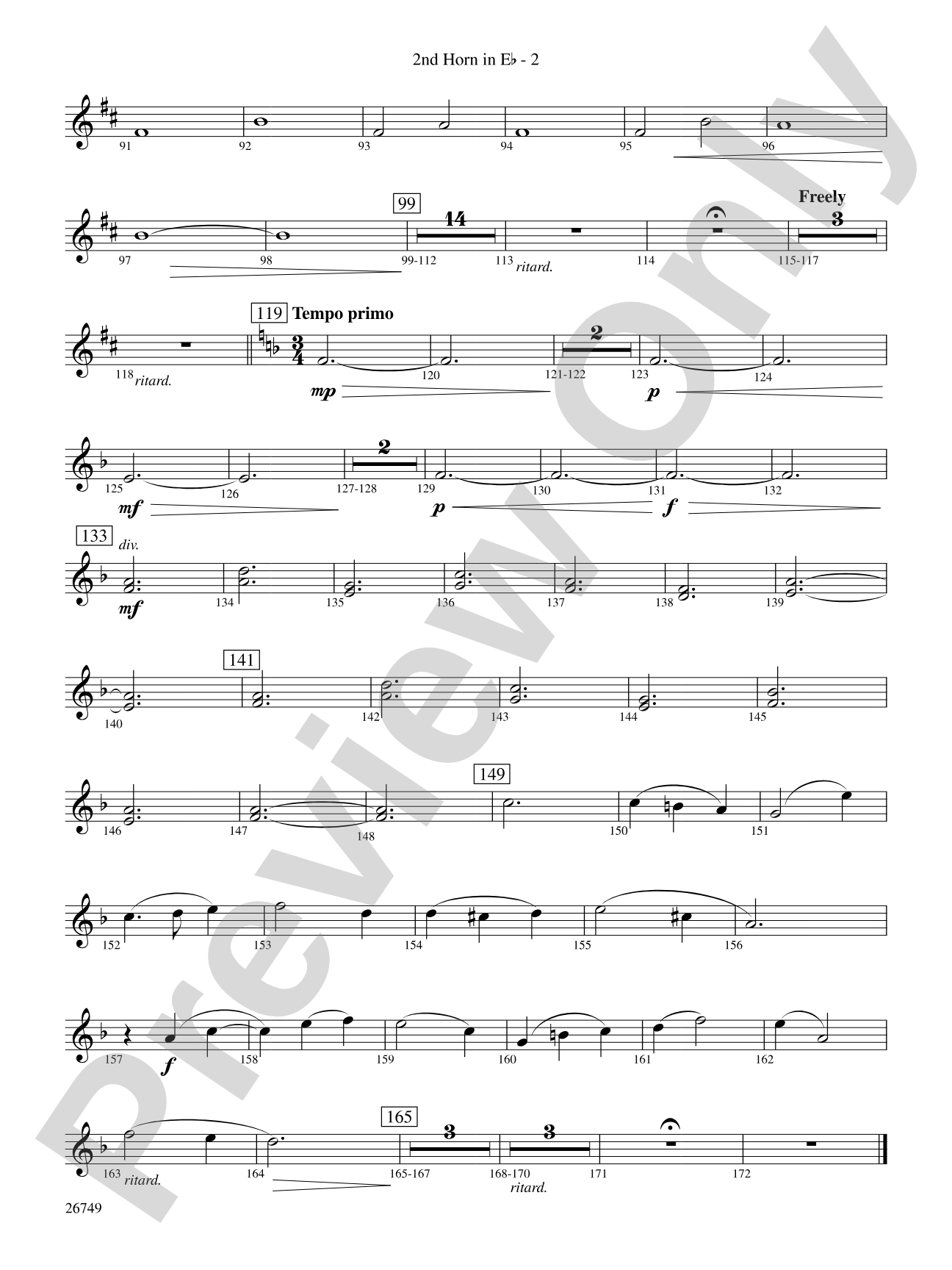 Greensleeves: (wp) 2nd Horn in E-flat