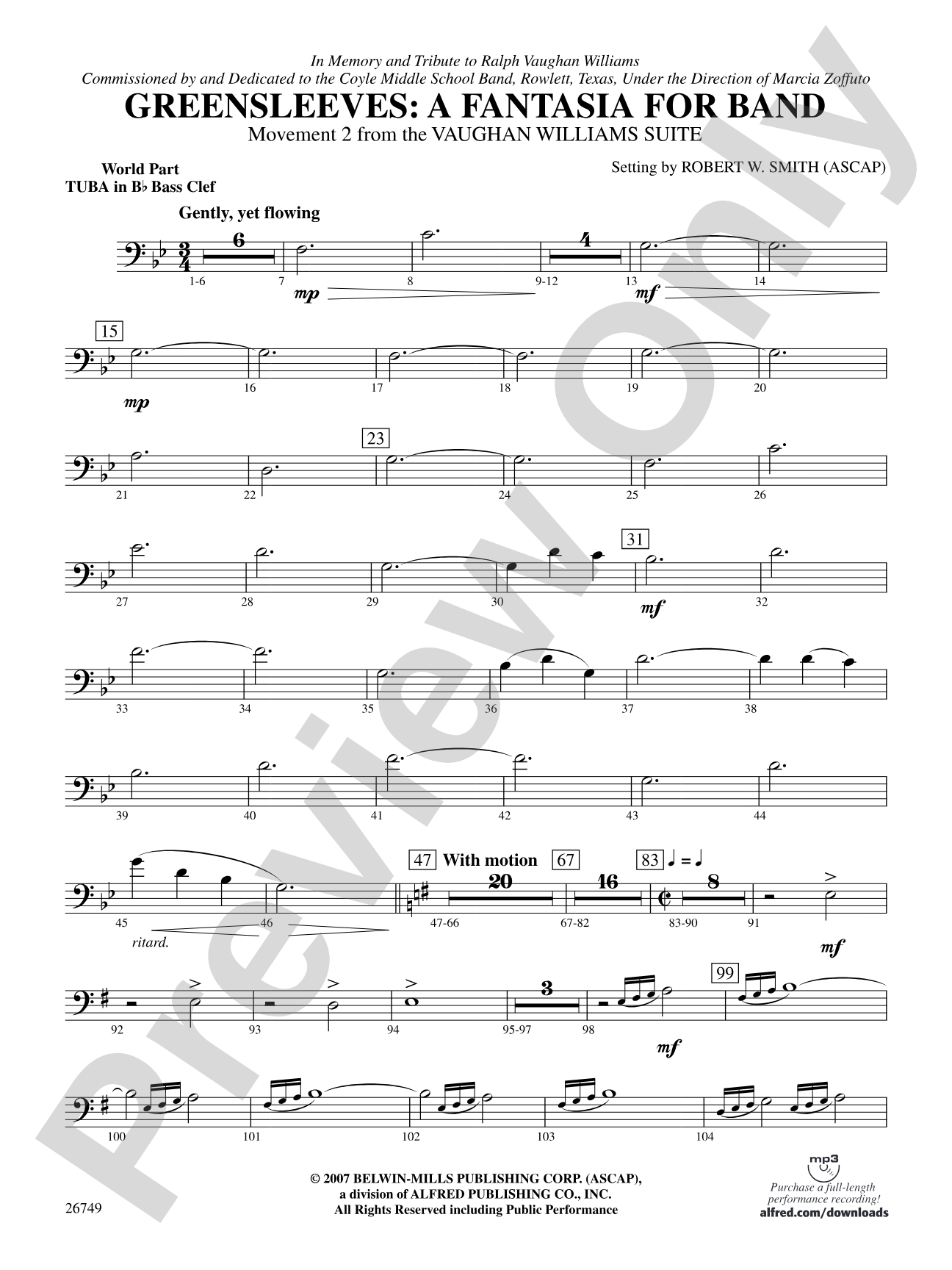 Greensleeves: (wp) B-flat Tuba B.C.
