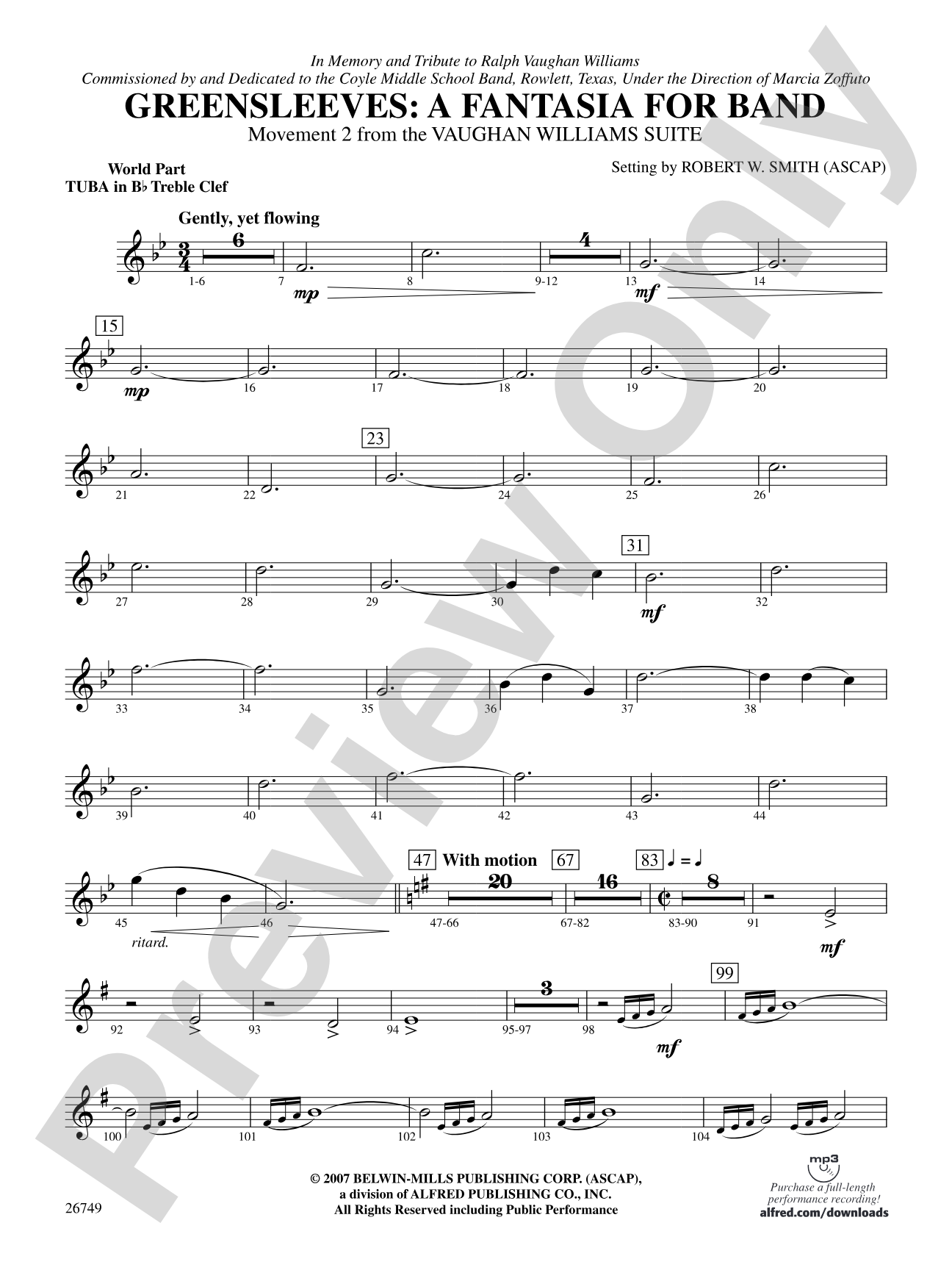 Greensleeves: (wp) B-flat Tuba T.C.