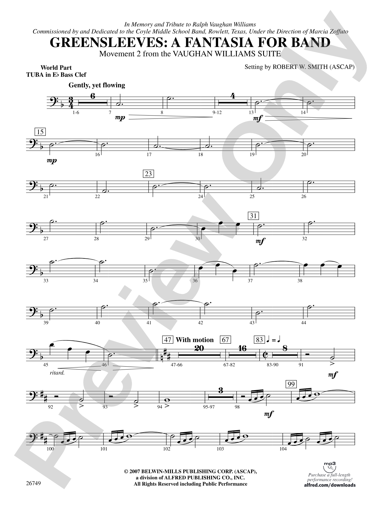 Greensleeves: (wp) E-flat Tuba B.C.