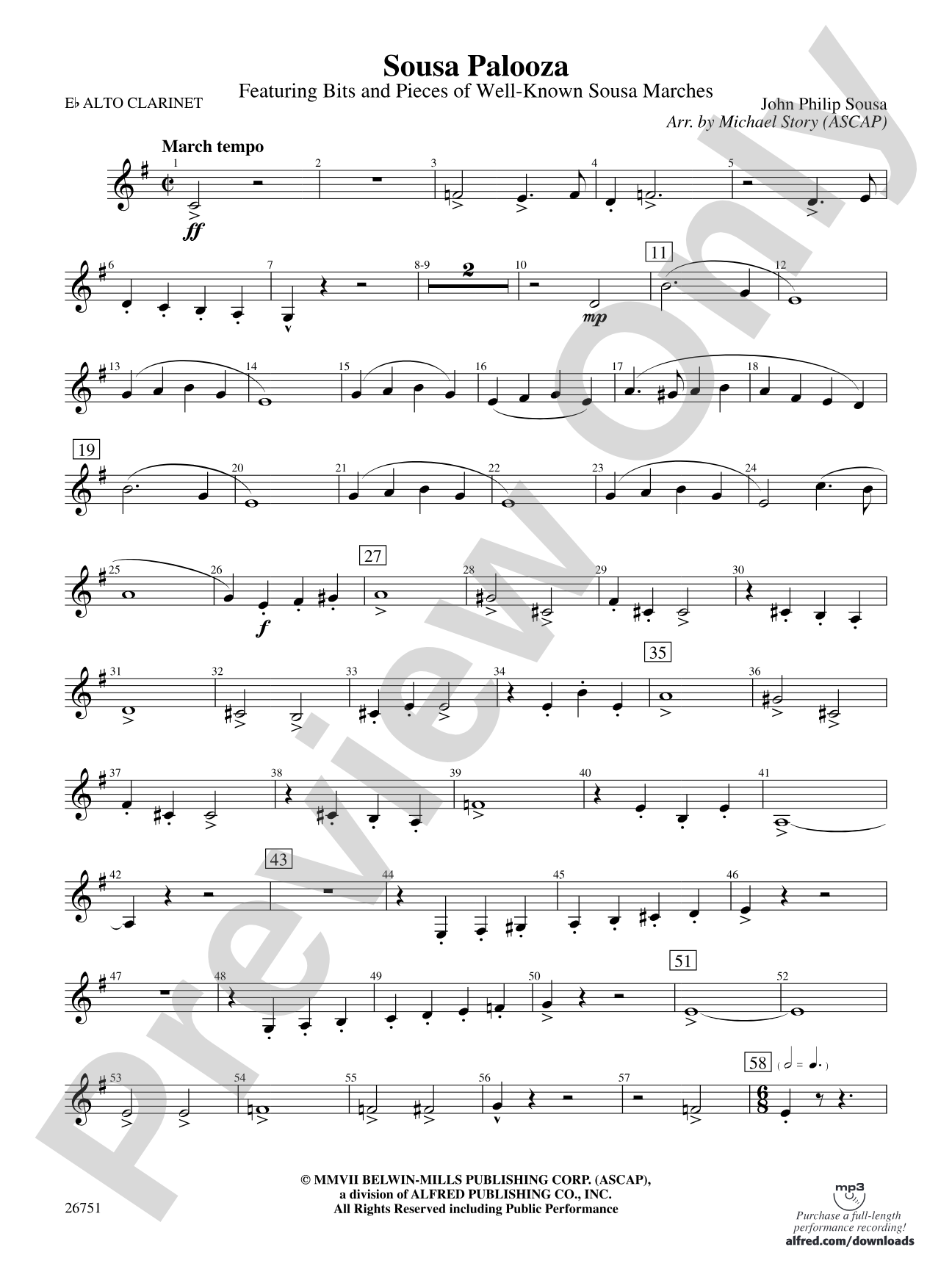 Sousa Palooza: E-flat Alto Clarinet