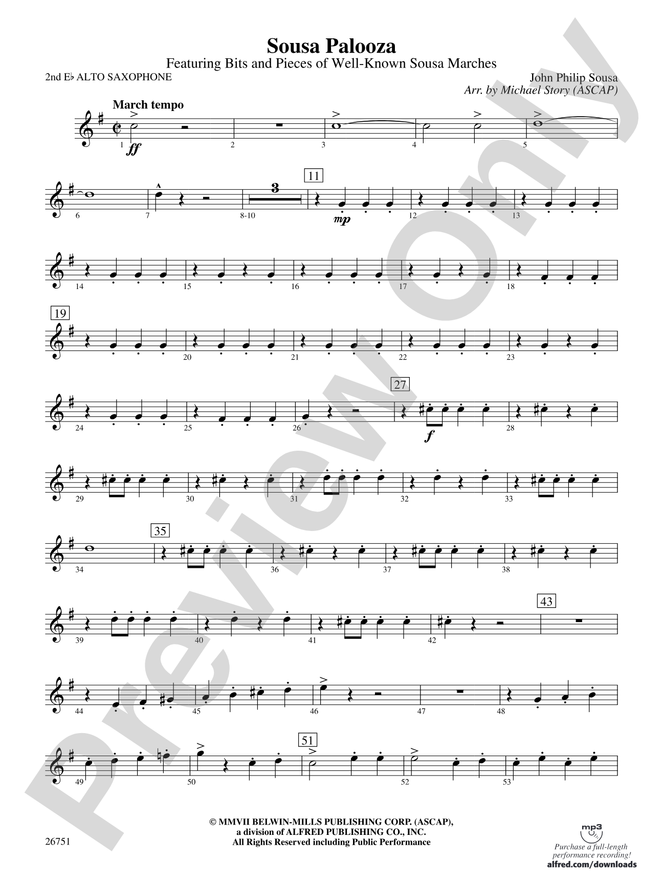 Sousa Palooza: 2nd E-flat Alto Saxophone