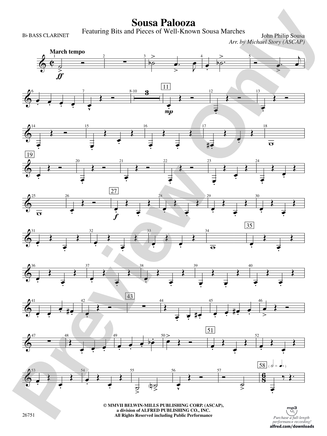 Sousa Palooza: B-flat Bass Clarinet