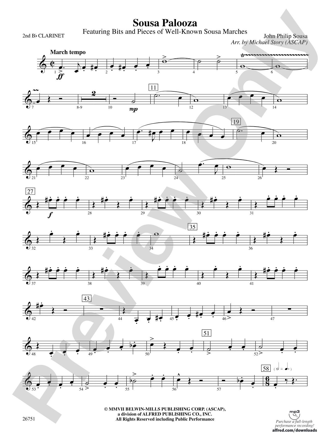 Sousa Palooza: 2nd B-flat Clarinet
