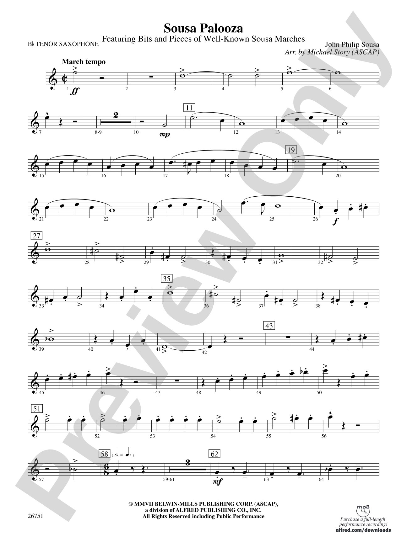 Sousa Palooza: B-flat Tenor Saxophone