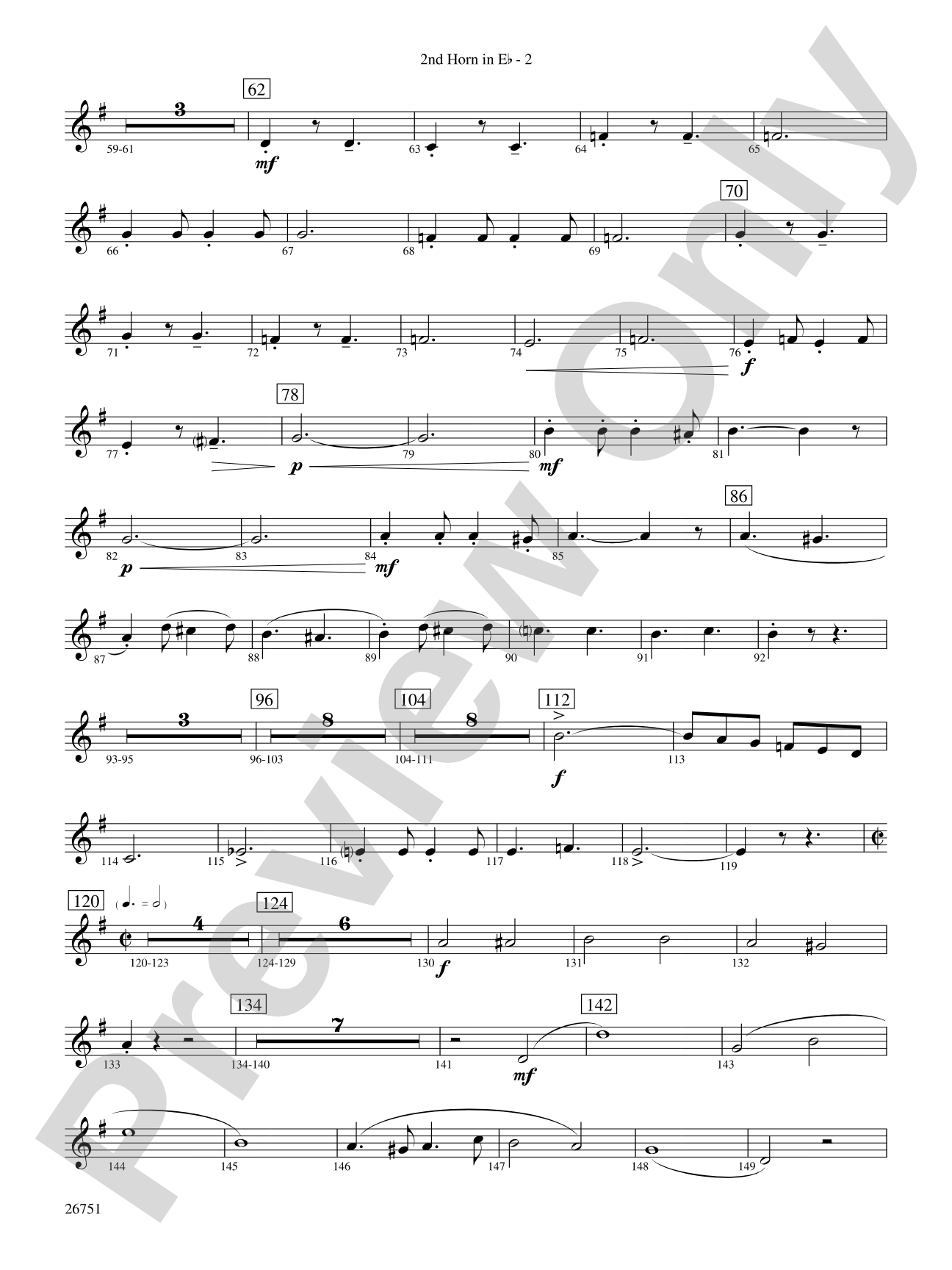 Sousa Palooza: (wp) 2nd Horn in E-flat