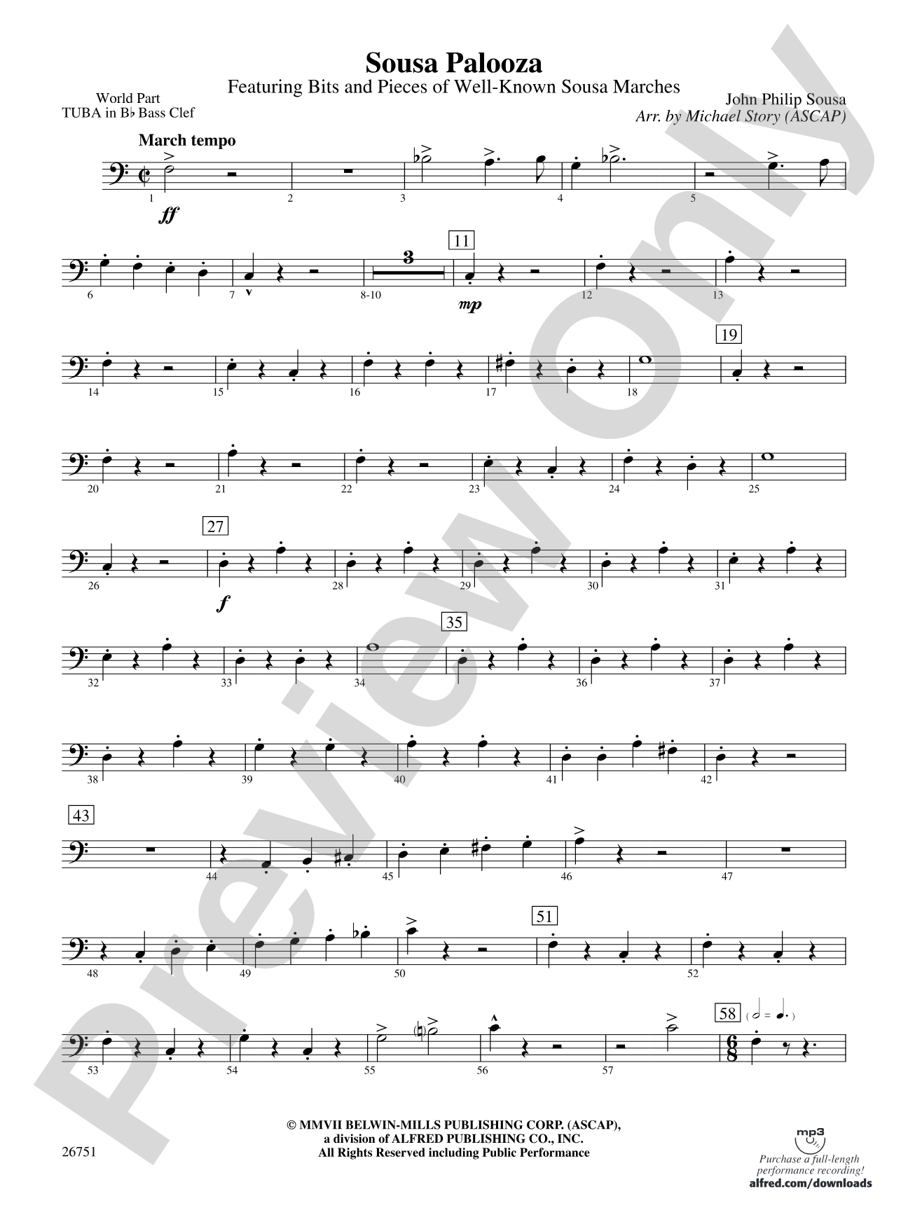 Sousa Palooza: (wp) B-flat Tuba B.C.