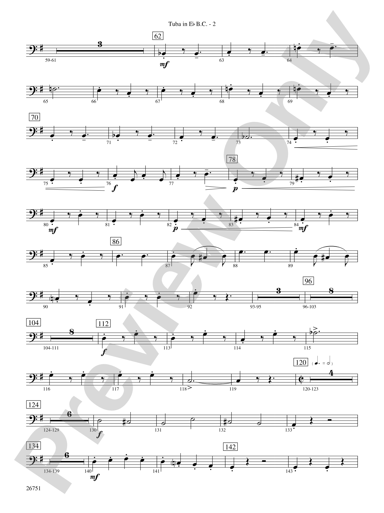 Sousa Palooza: (wp) E-flat Tuba B.C.