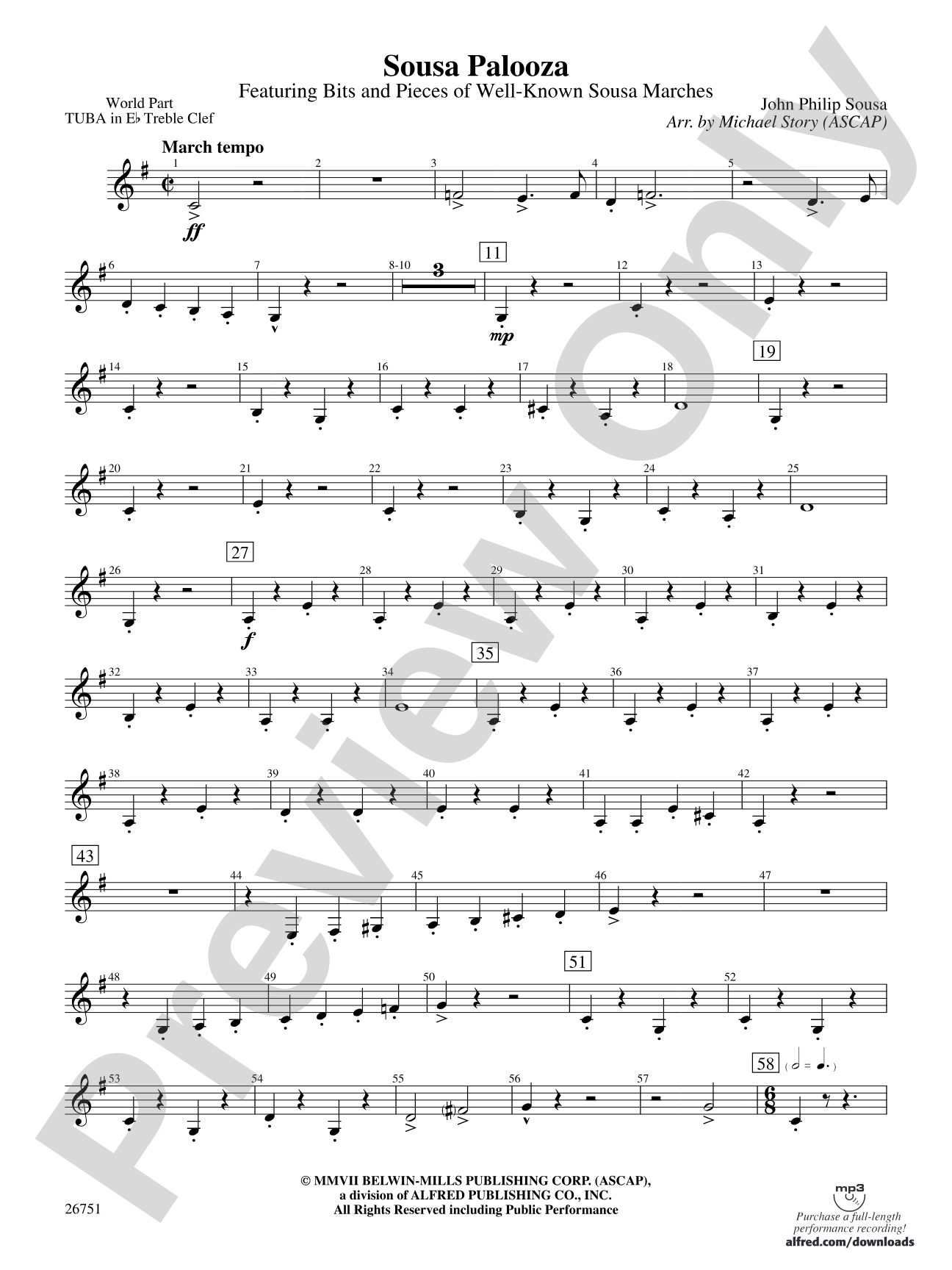 Sousa Palooza: (wp) E-flat Tuba T.C.