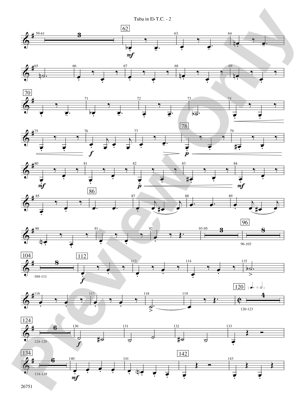 Sousa Palooza: (wp) E-flat Tuba T.C.
