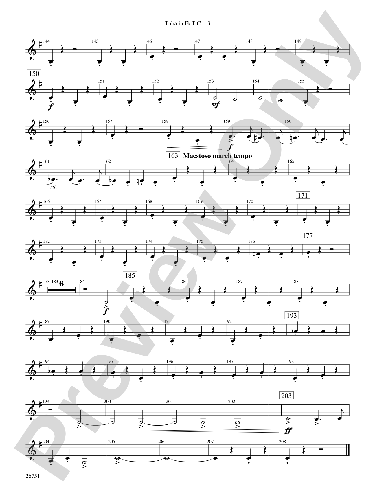 Sousa Palooza: (wp) E-flat Tuba T.C.