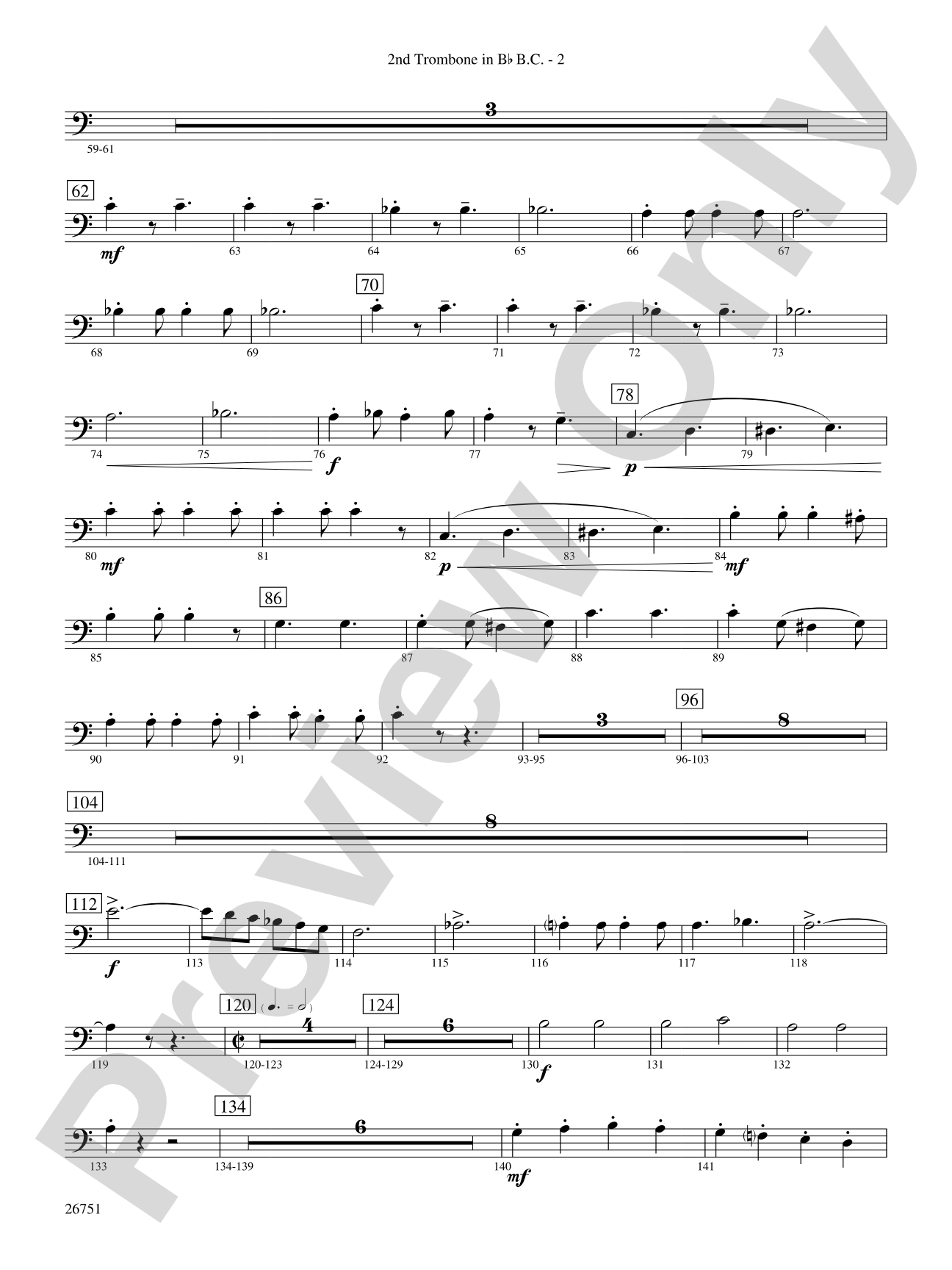 Sousa Palooza: (wp) 2nd B-flat Trombone B.C.