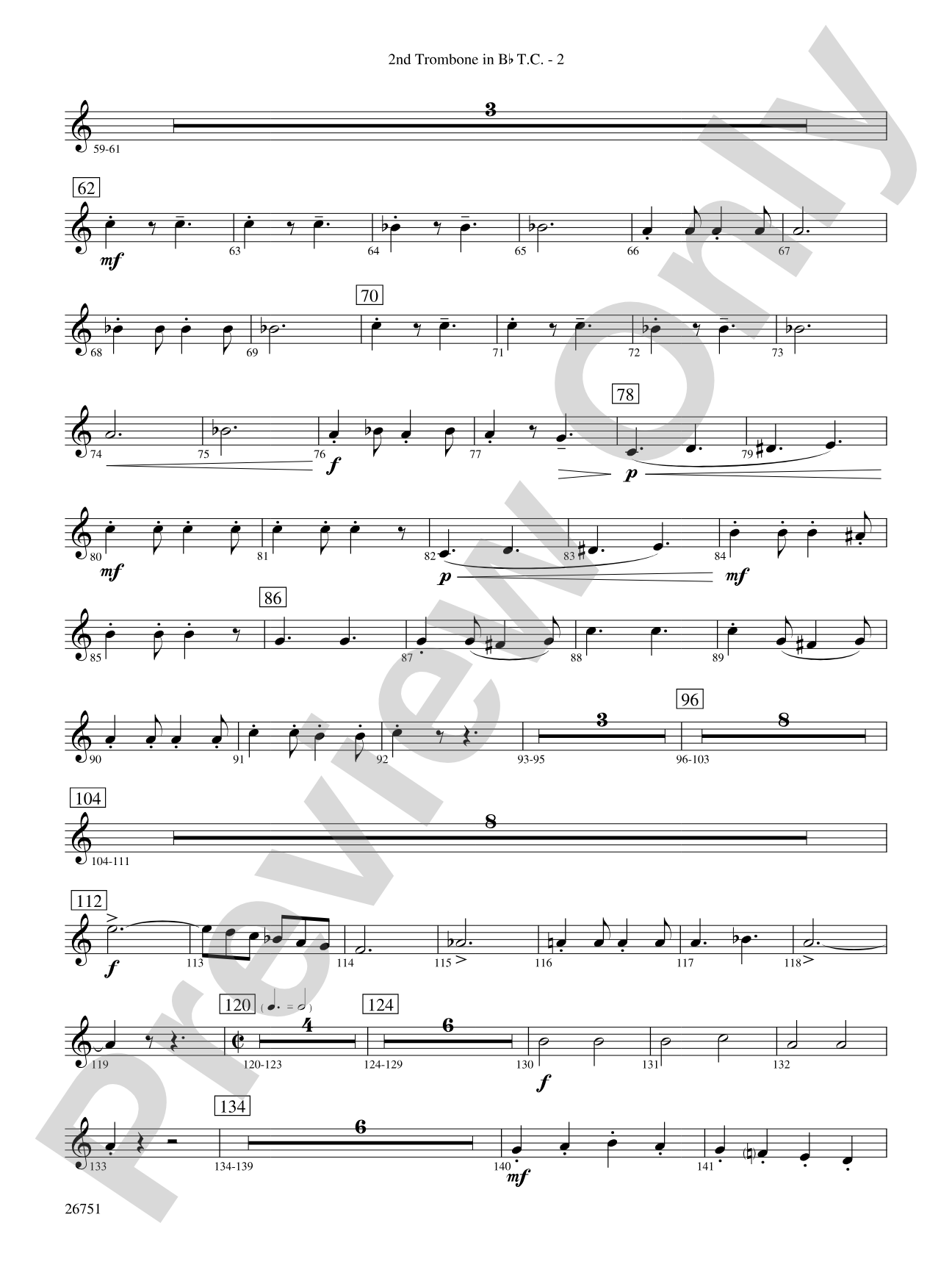 Sousa Palooza: (wp) 2nd B-flat Trombone T.C.