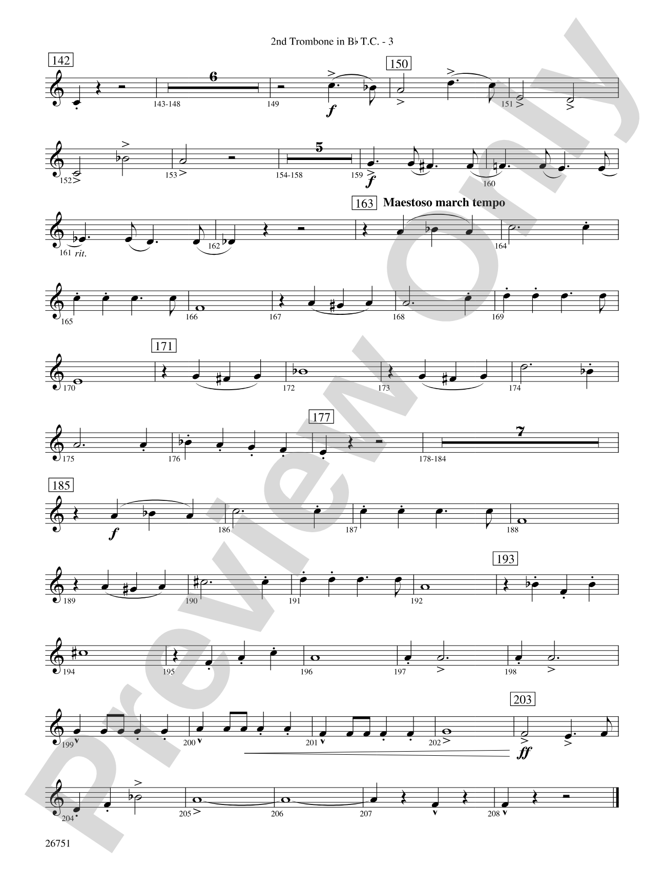Sousa Palooza: (wp) 2nd B-flat Trombone T.C.