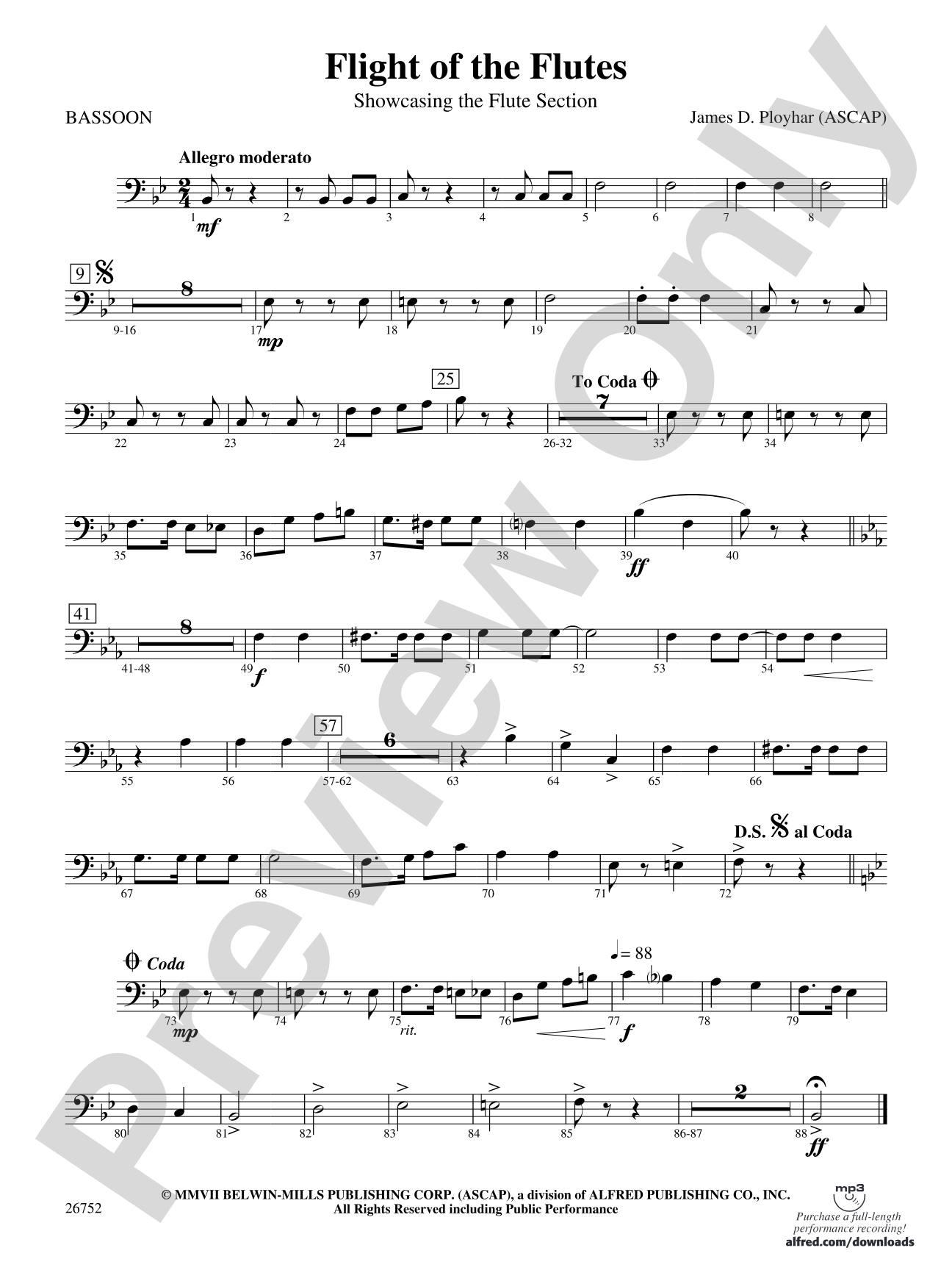 Flight of the Flutes (Showcasing the Flute Section): Bassoon