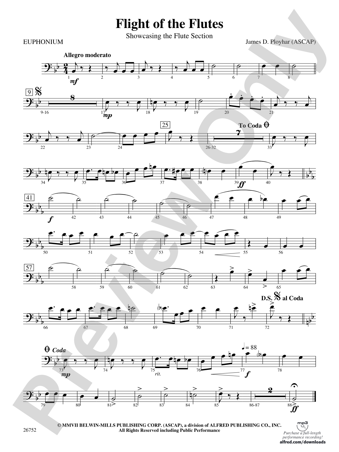 Flight of the Flutes (Showcasing the Flute Section): Baritone B.C.