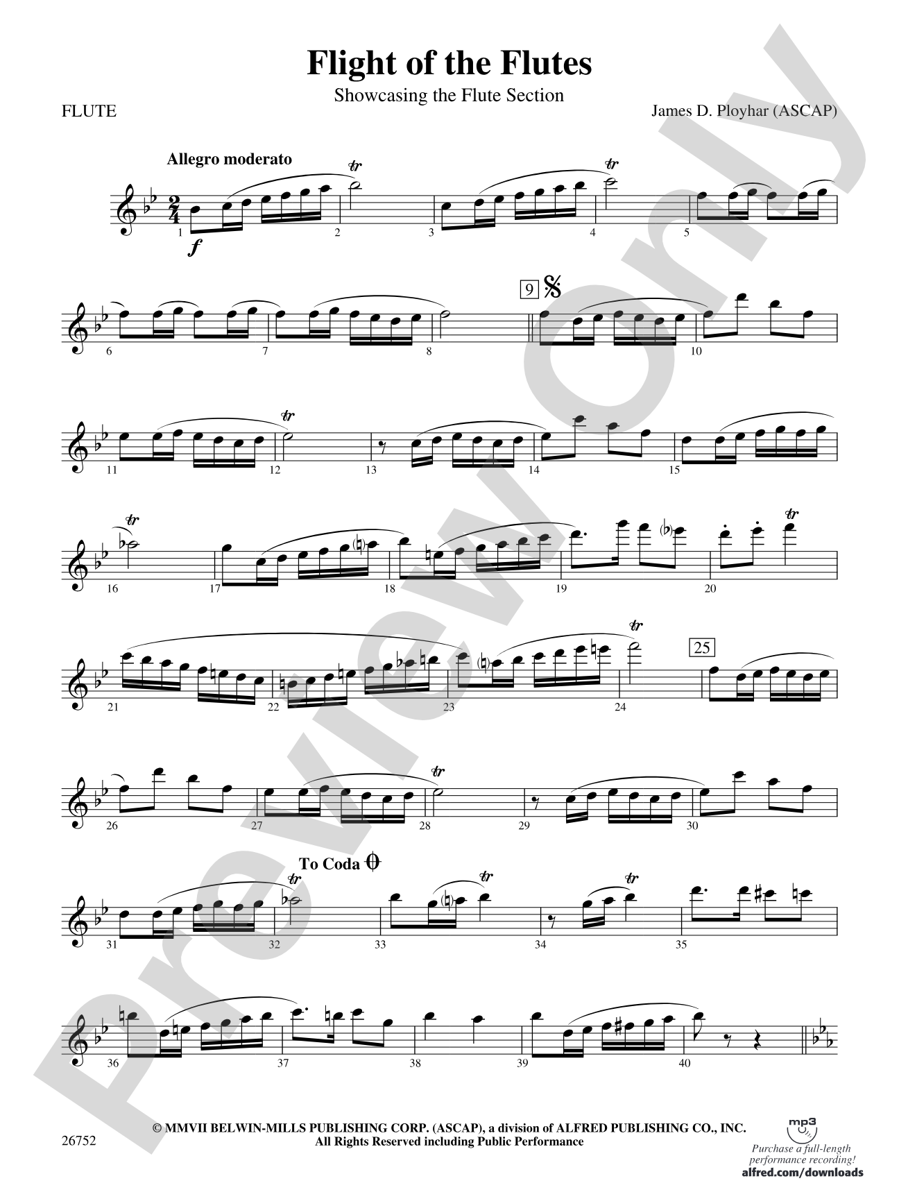 Flight of the Flutes (Showcasing the Flute Section): Flute