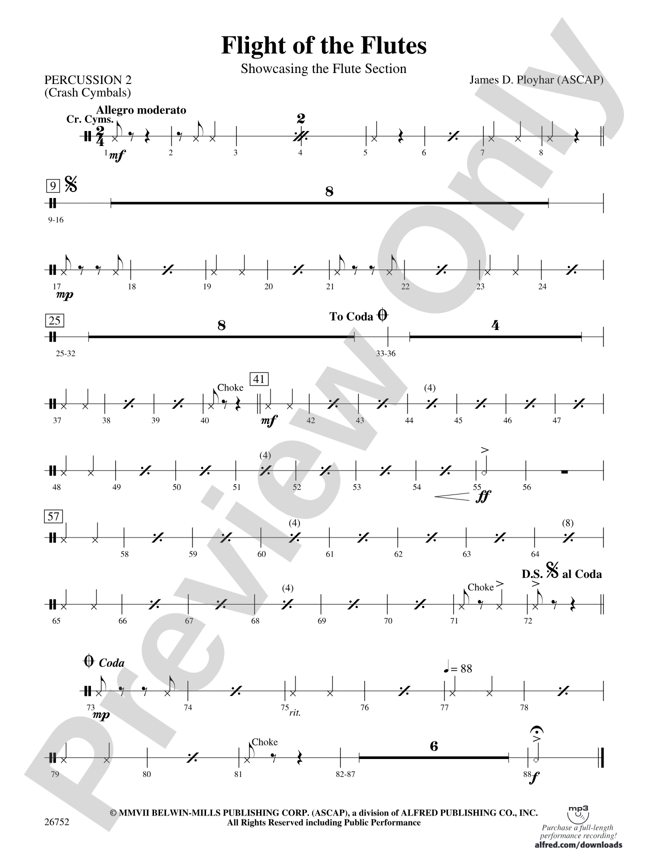 Flight of the Flutes (Showcasing the Flute Section): 2nd Percussion