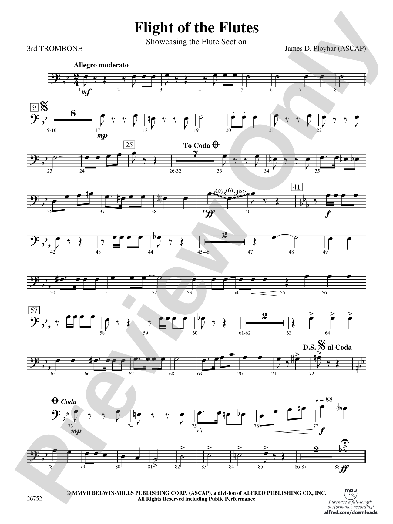 Flight of the Flutes (Showcasing the Flute Section): 3rd Trombone