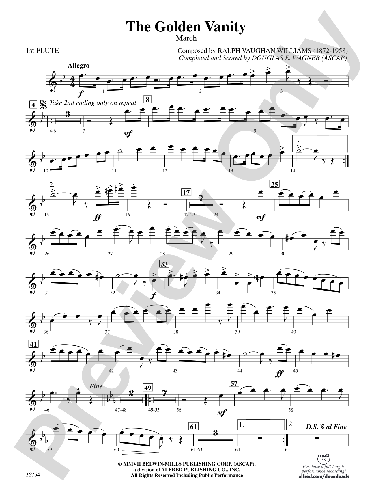 The Golden Vanity: Flute