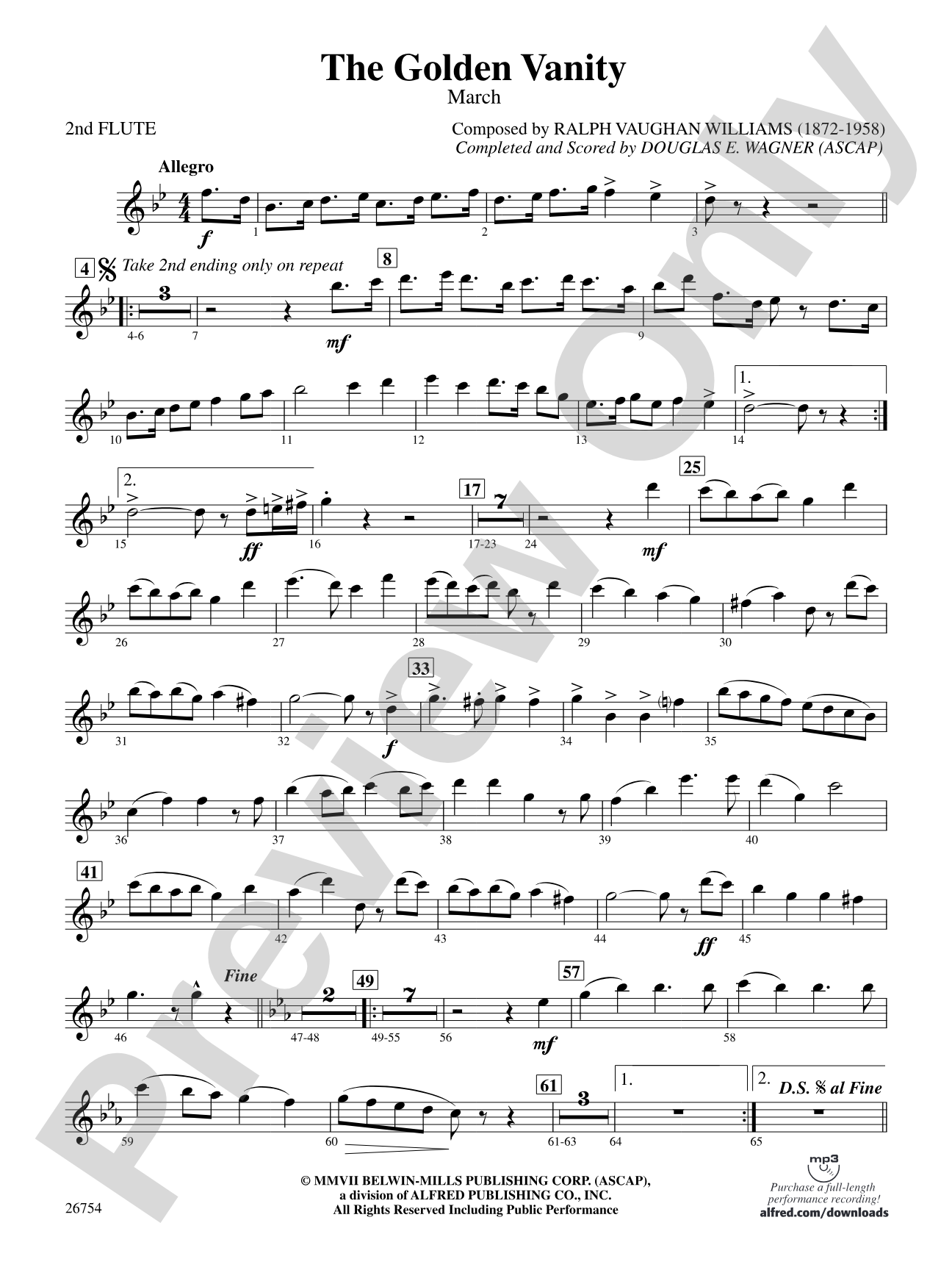The Golden Vanity: 2nd Flute