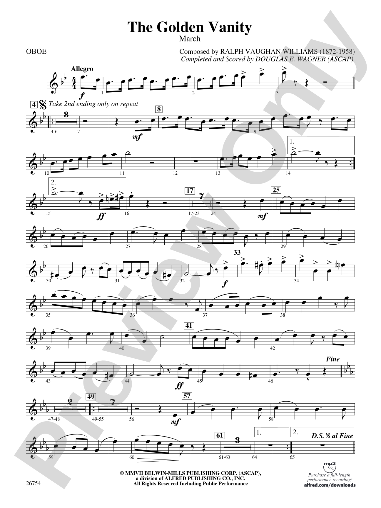 The Golden Vanity: Oboe