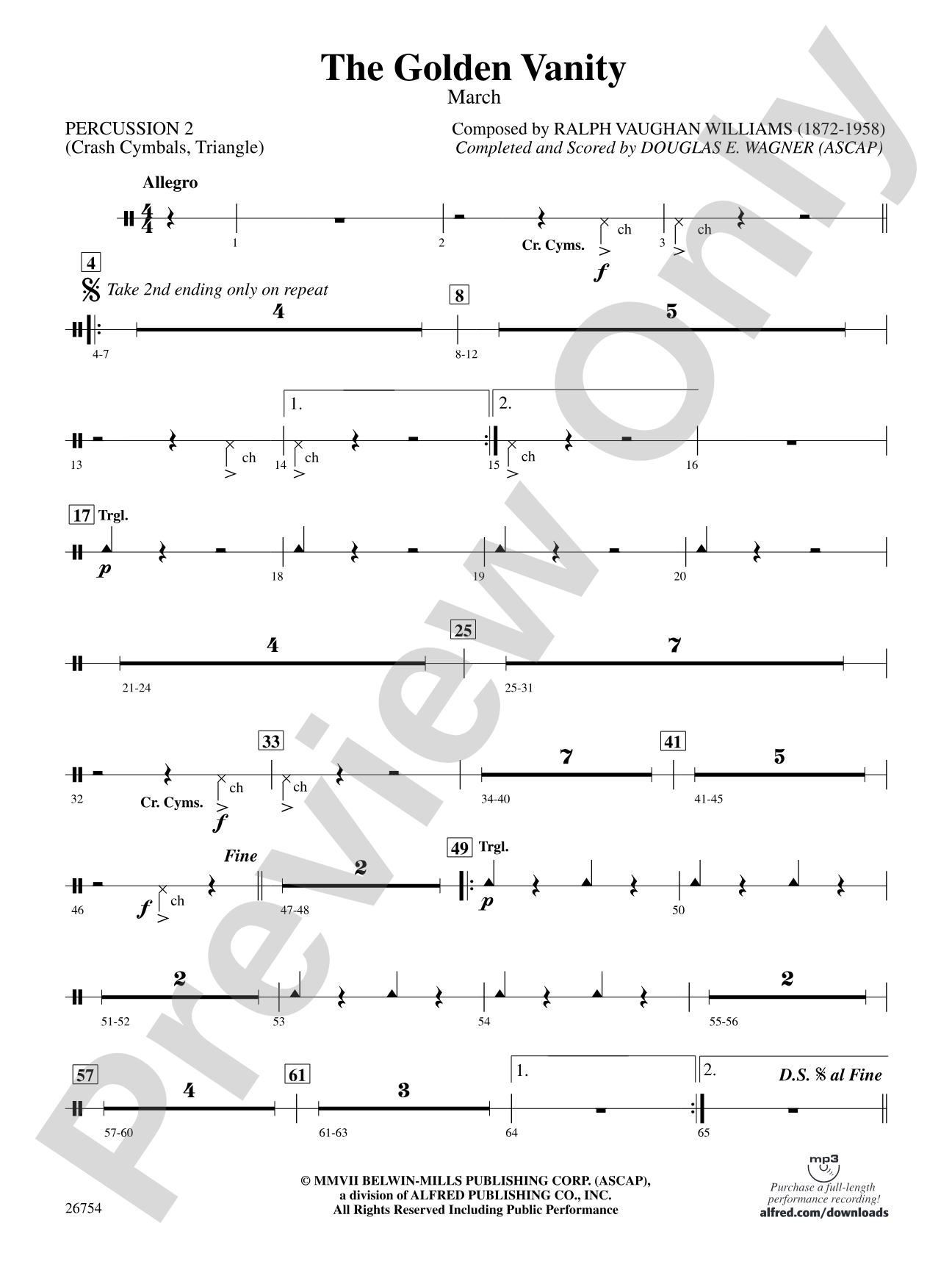 The Golden Vanity: 2nd Percussion