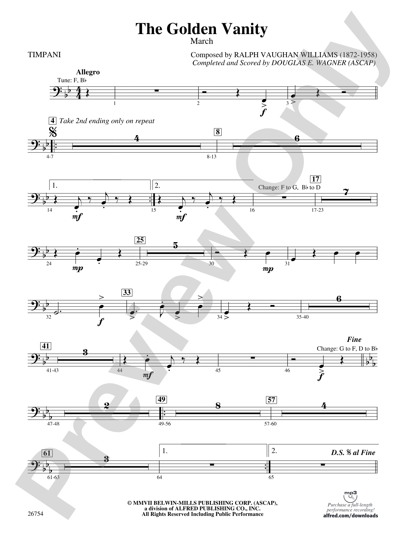 The Golden Vanity: Timpani