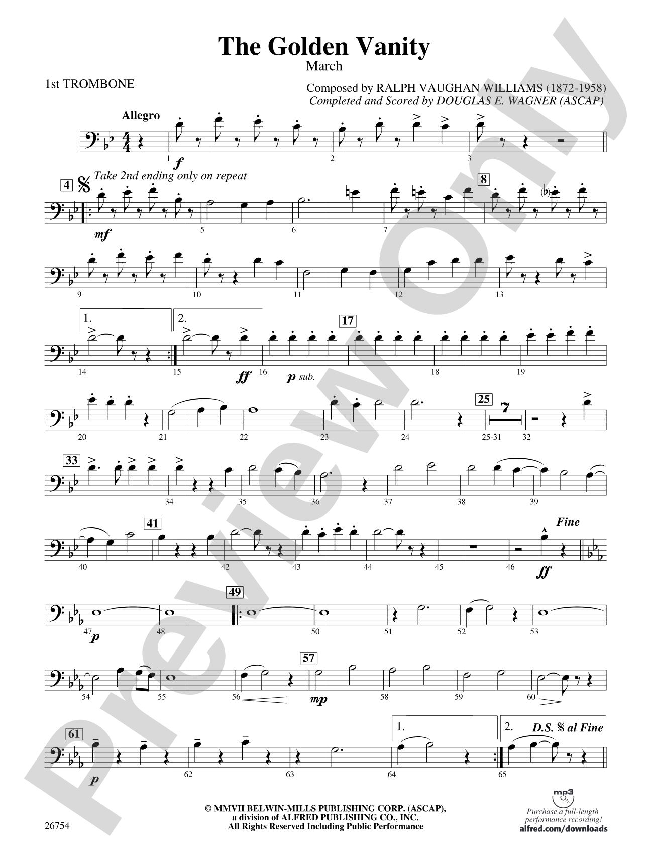 The Golden Vanity: 1st Trombone