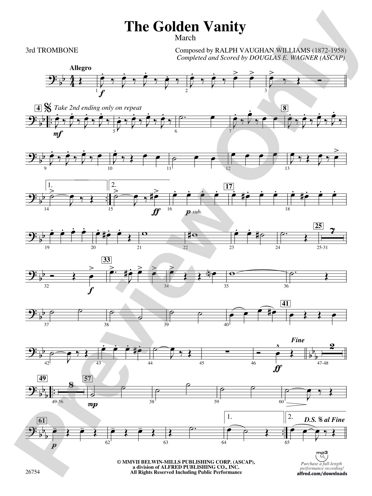 The Golden Vanity: 3rd Trombone