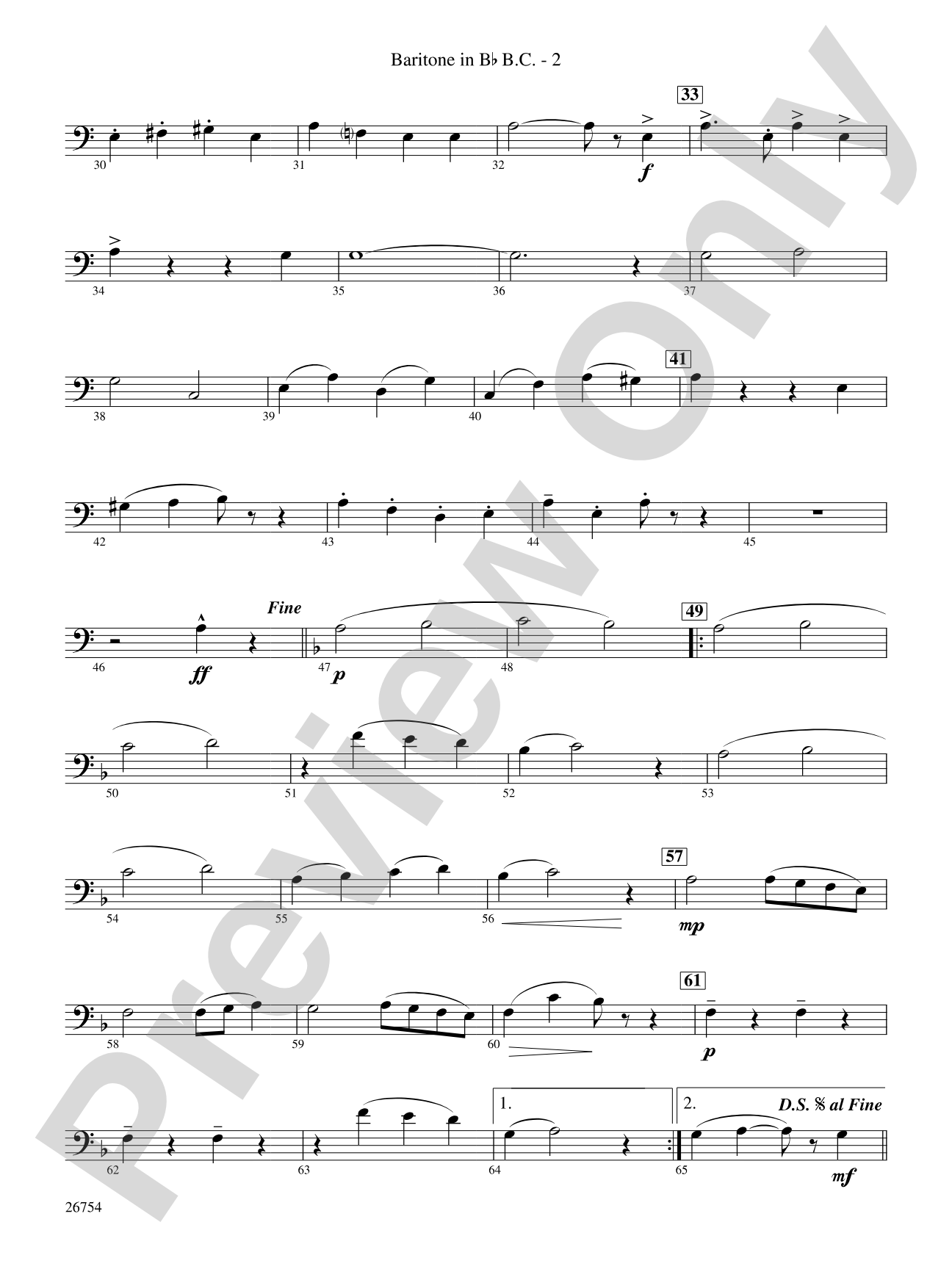 The Golden Vanity: (wp) B-flat Baritone B.C.