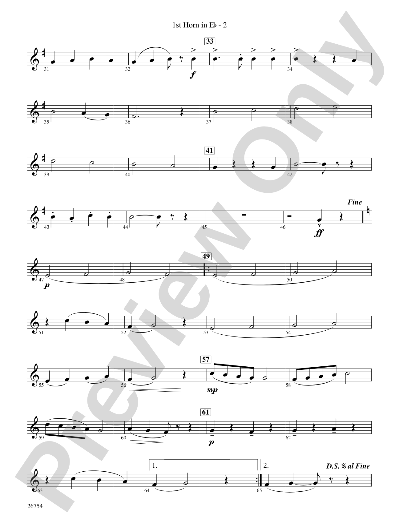 The Golden Vanity: (wp) 1st Horn in E-flat