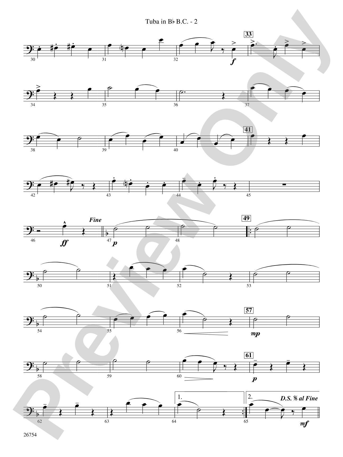 The Golden Vanity: (wp) B-flat Tuba B.C.