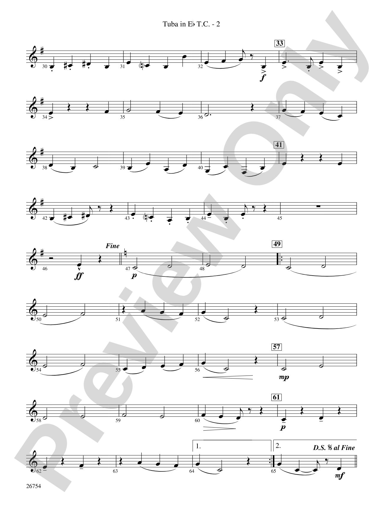 The Golden Vanity: (wp) E-flat Tuba T.C.