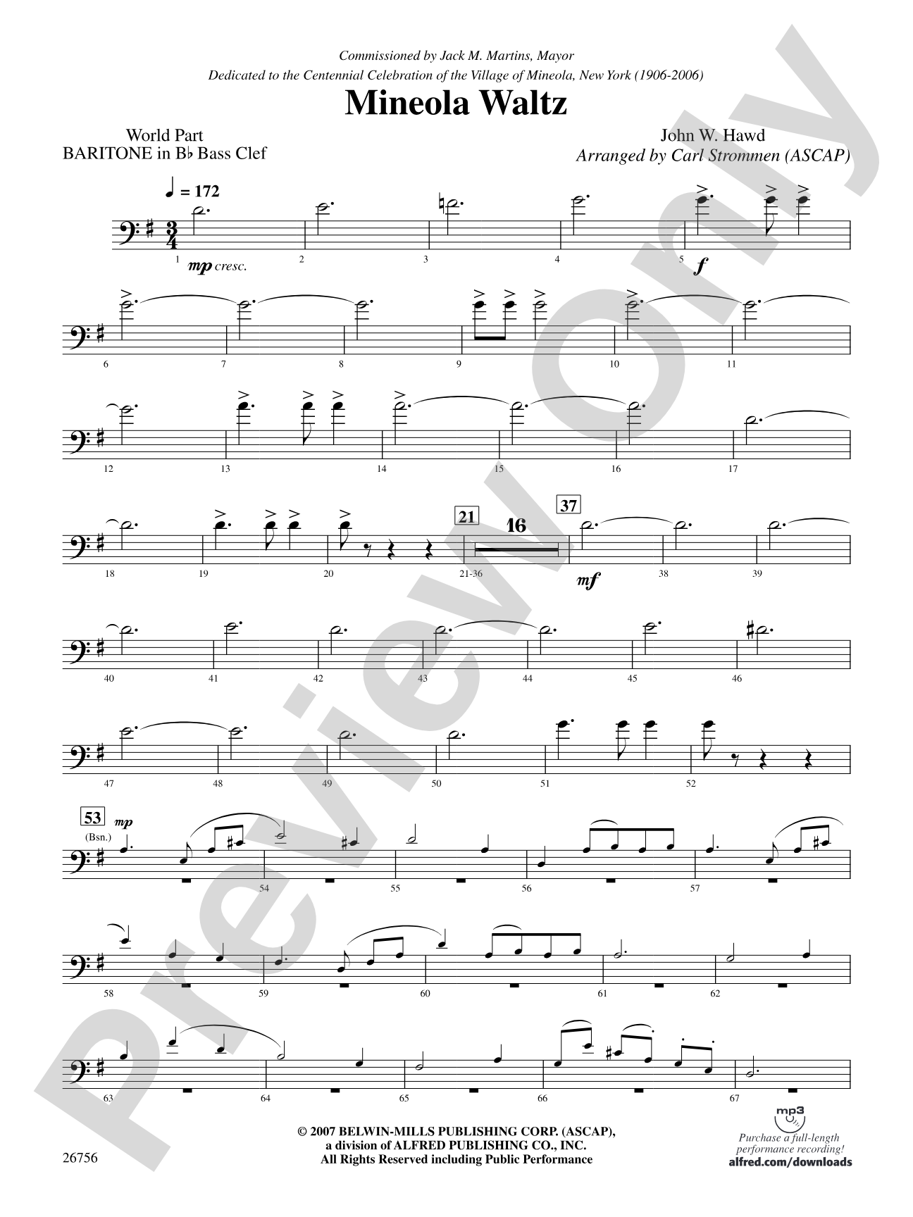 Mineola Waltz: (wp) B-flat Baritone B.C.