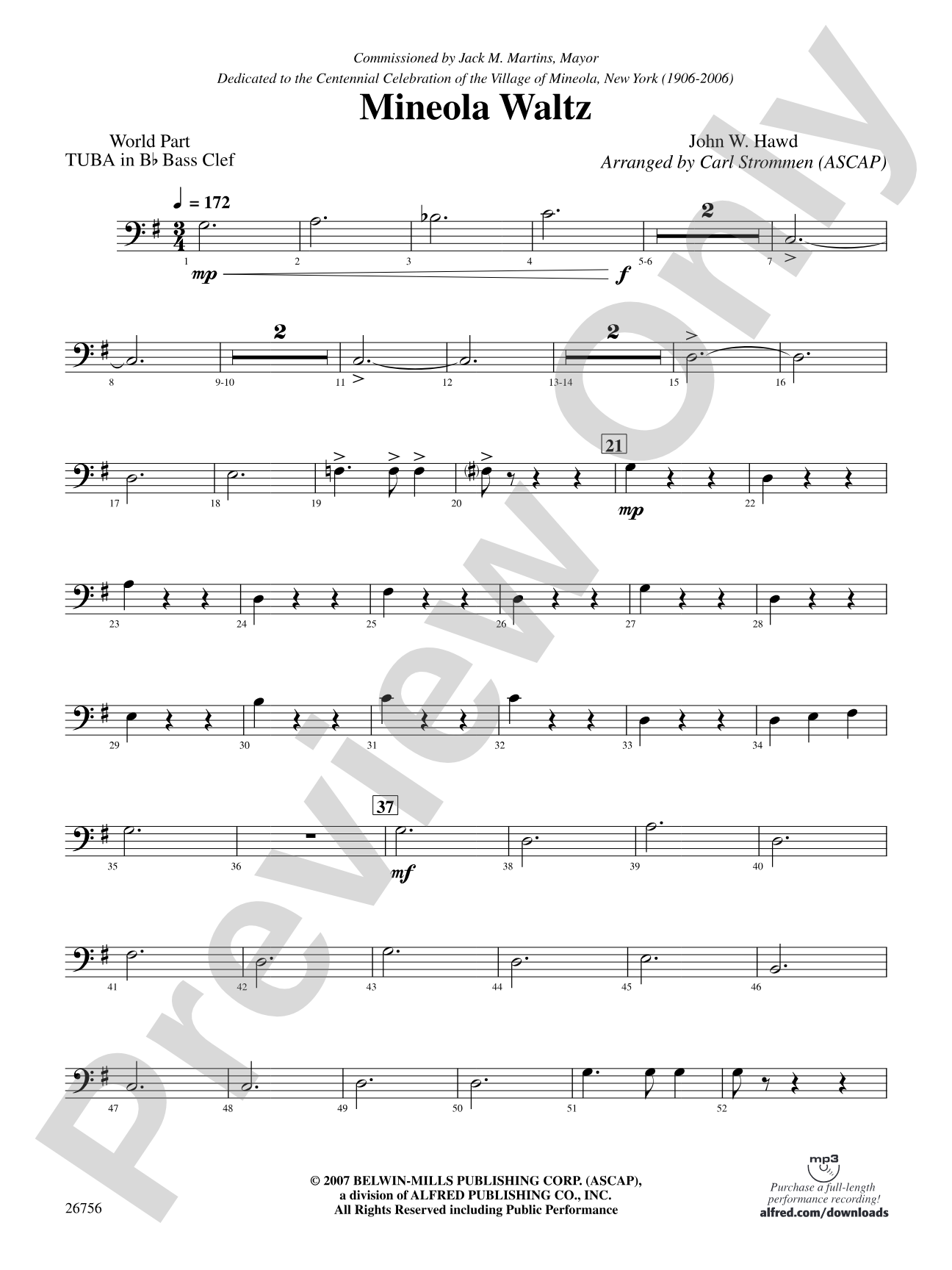 Mineola Waltz: (wp) B-flat Tuba B.C.