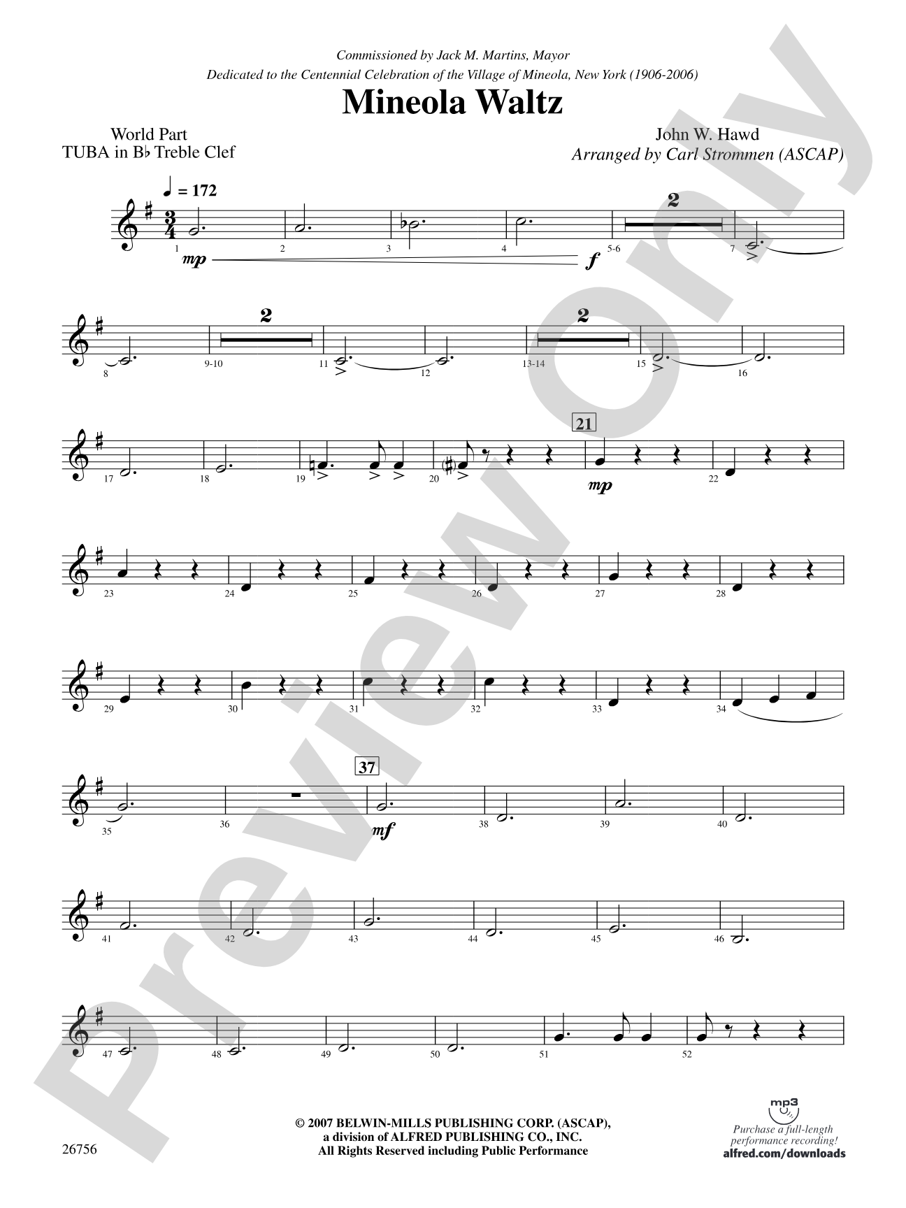 Mineola Waltz: (wp) B-flat Tuba T.C.