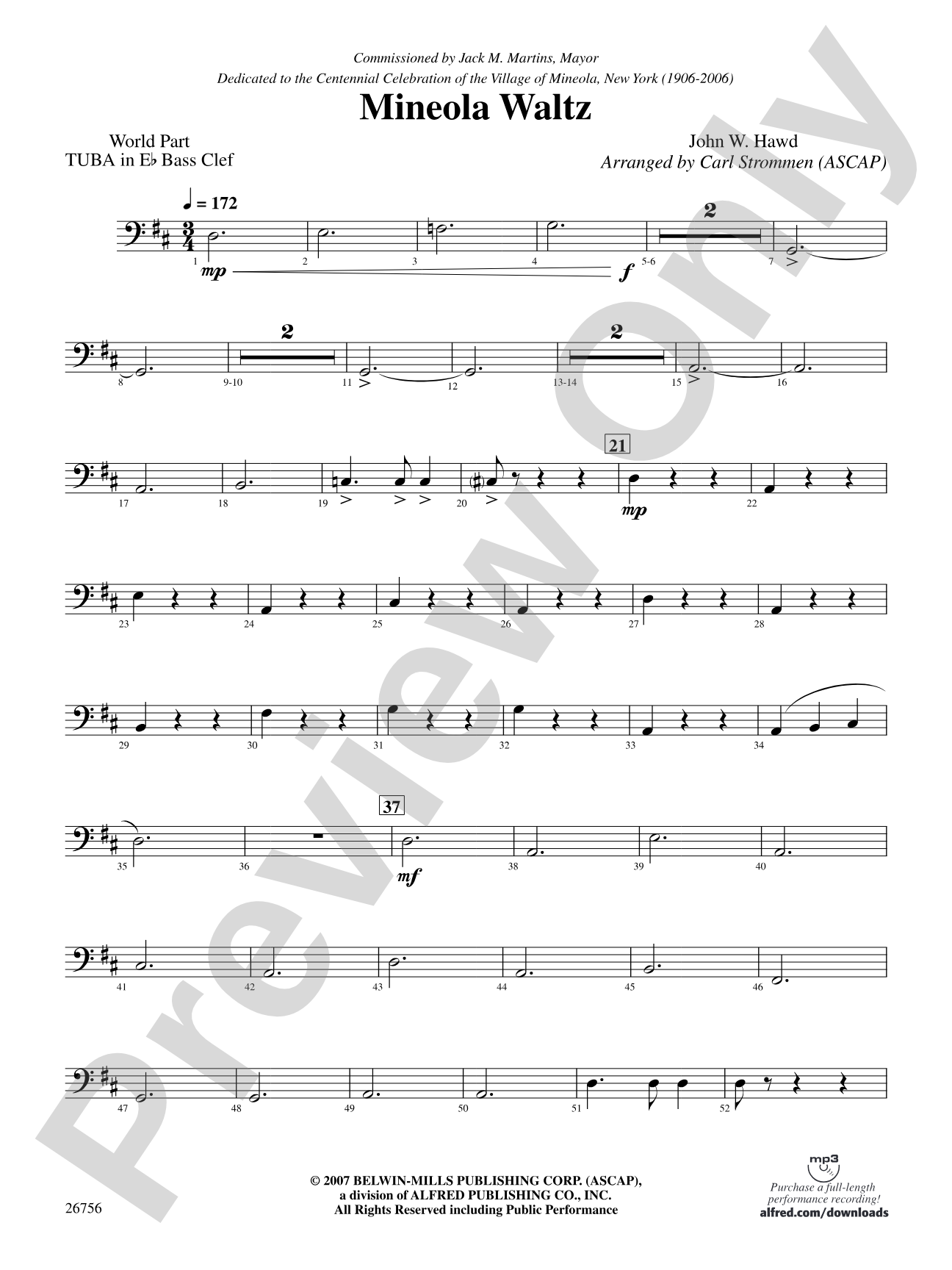 Mineola Waltz: (wp) E-flat Tuba B.C.