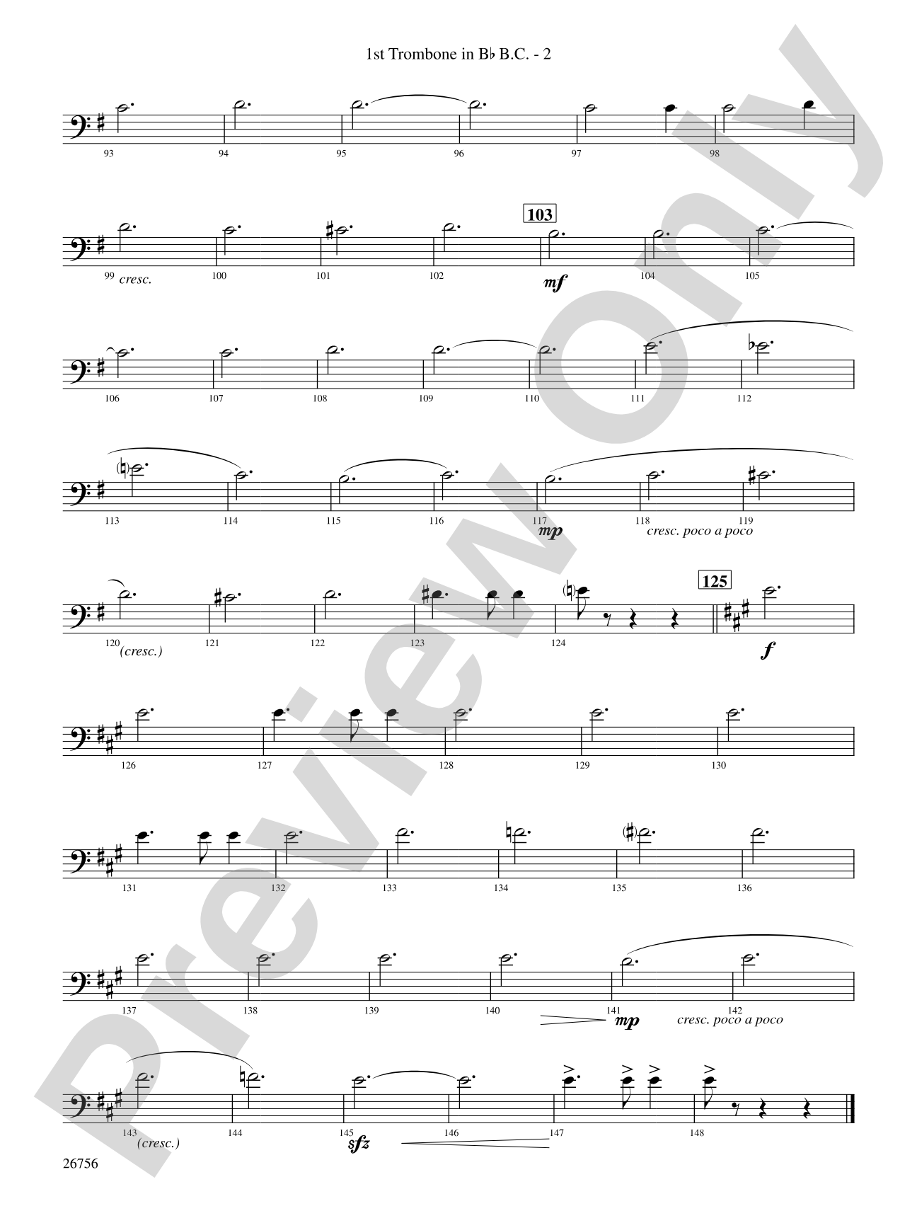 Mineola Waltz: (wp) 1st B-flat Trombone B.C.