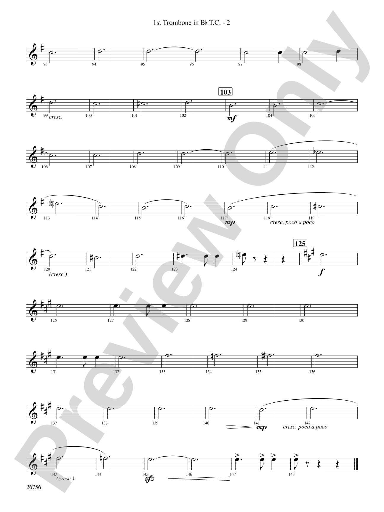 Mineola Waltz: (wp) 1st B-flat Trombone T.C.