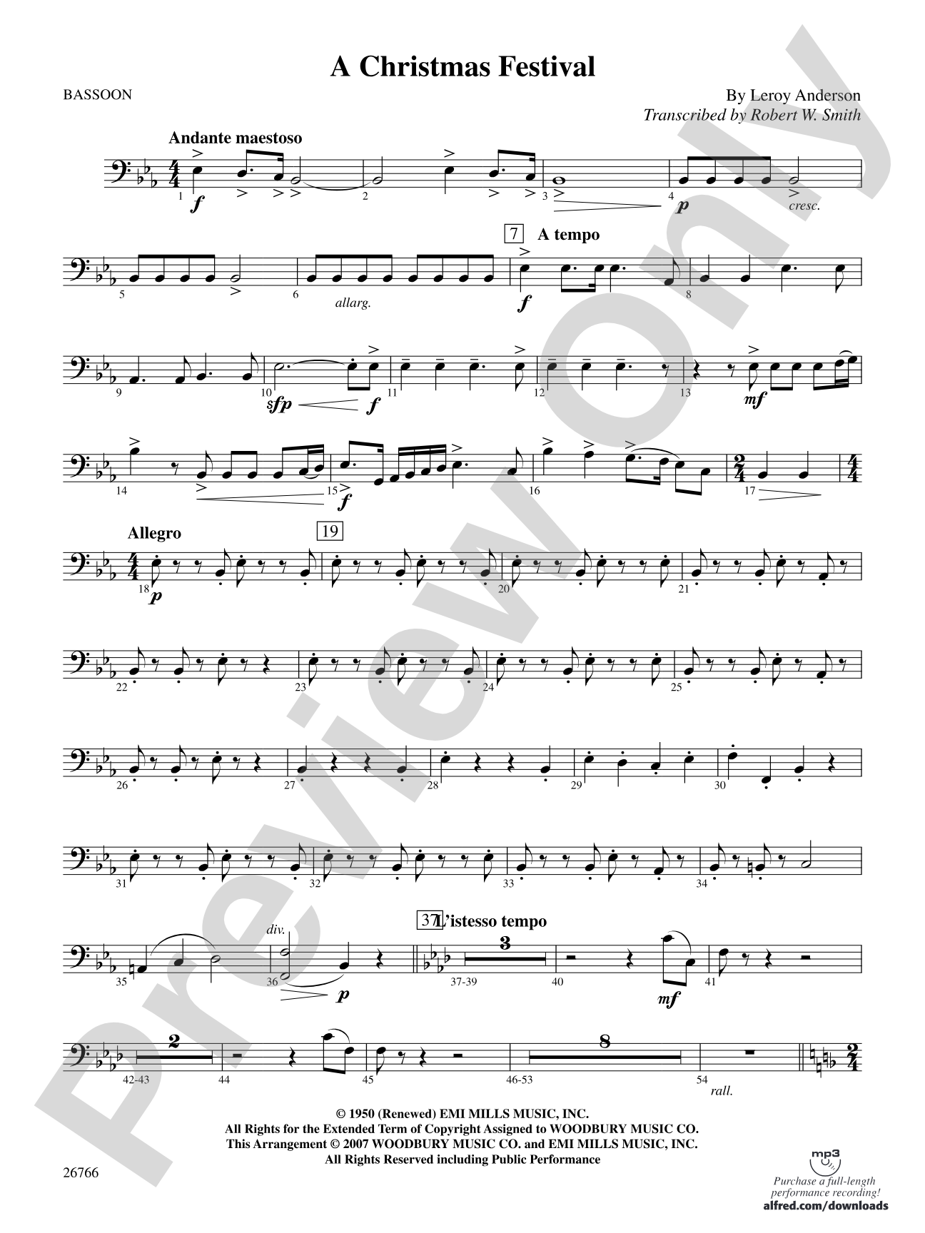 A Christmas Festival: Bassoon