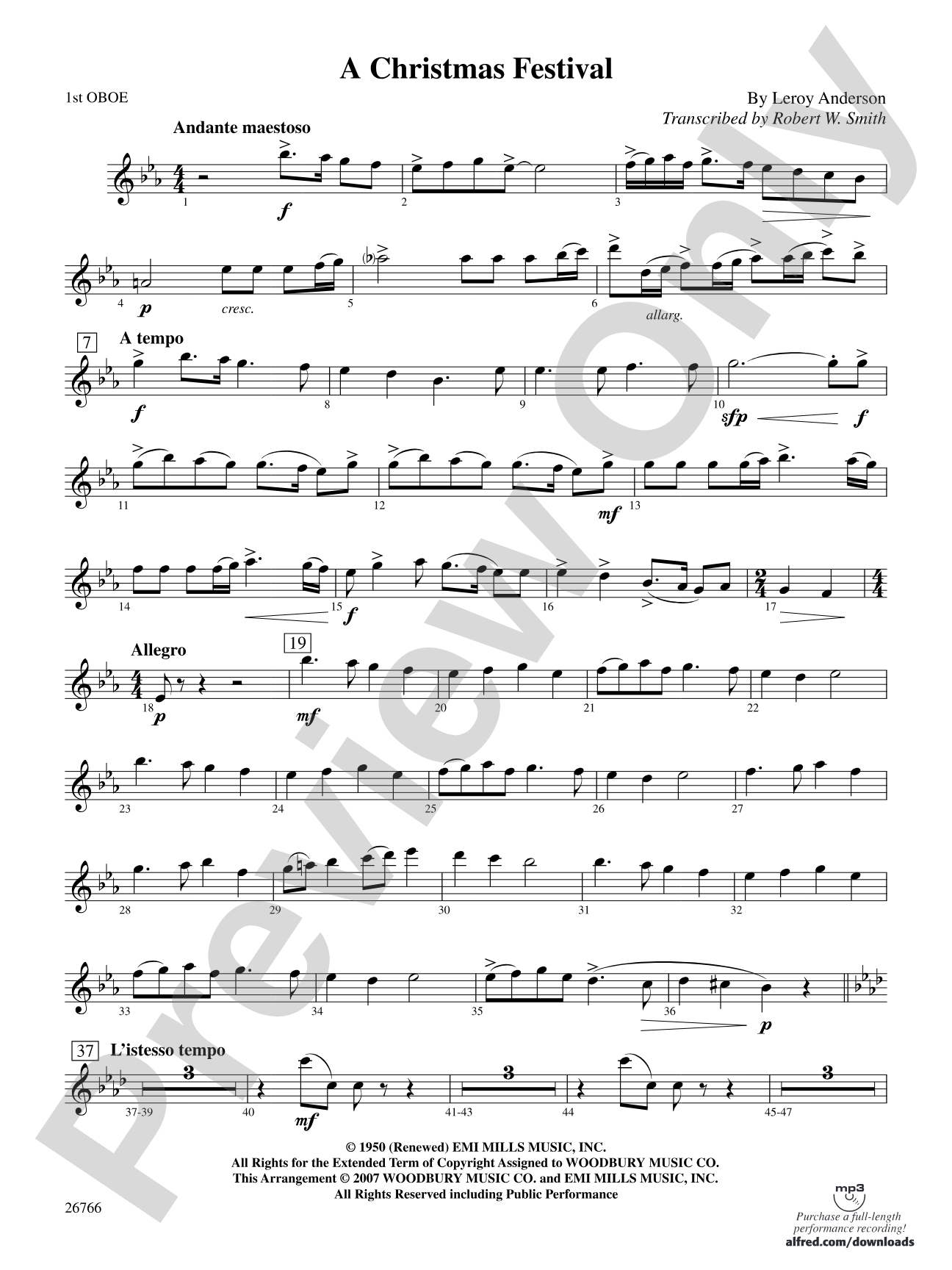 A Christmas Festival: Oboe