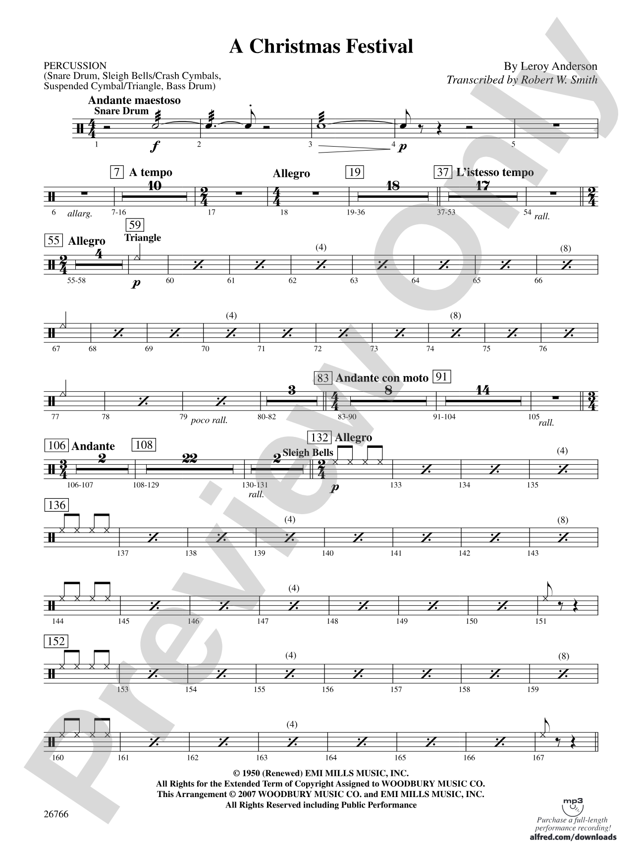 A Christmas Festival: 1st Percussion