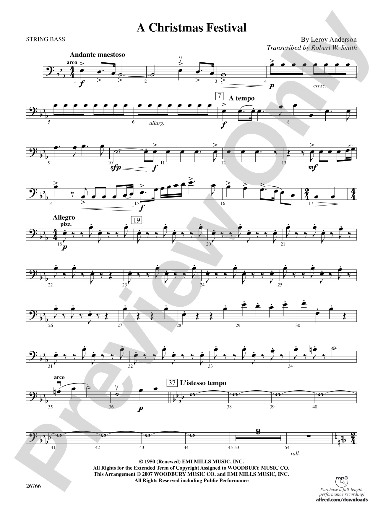 A Christmas Festival: String Bass