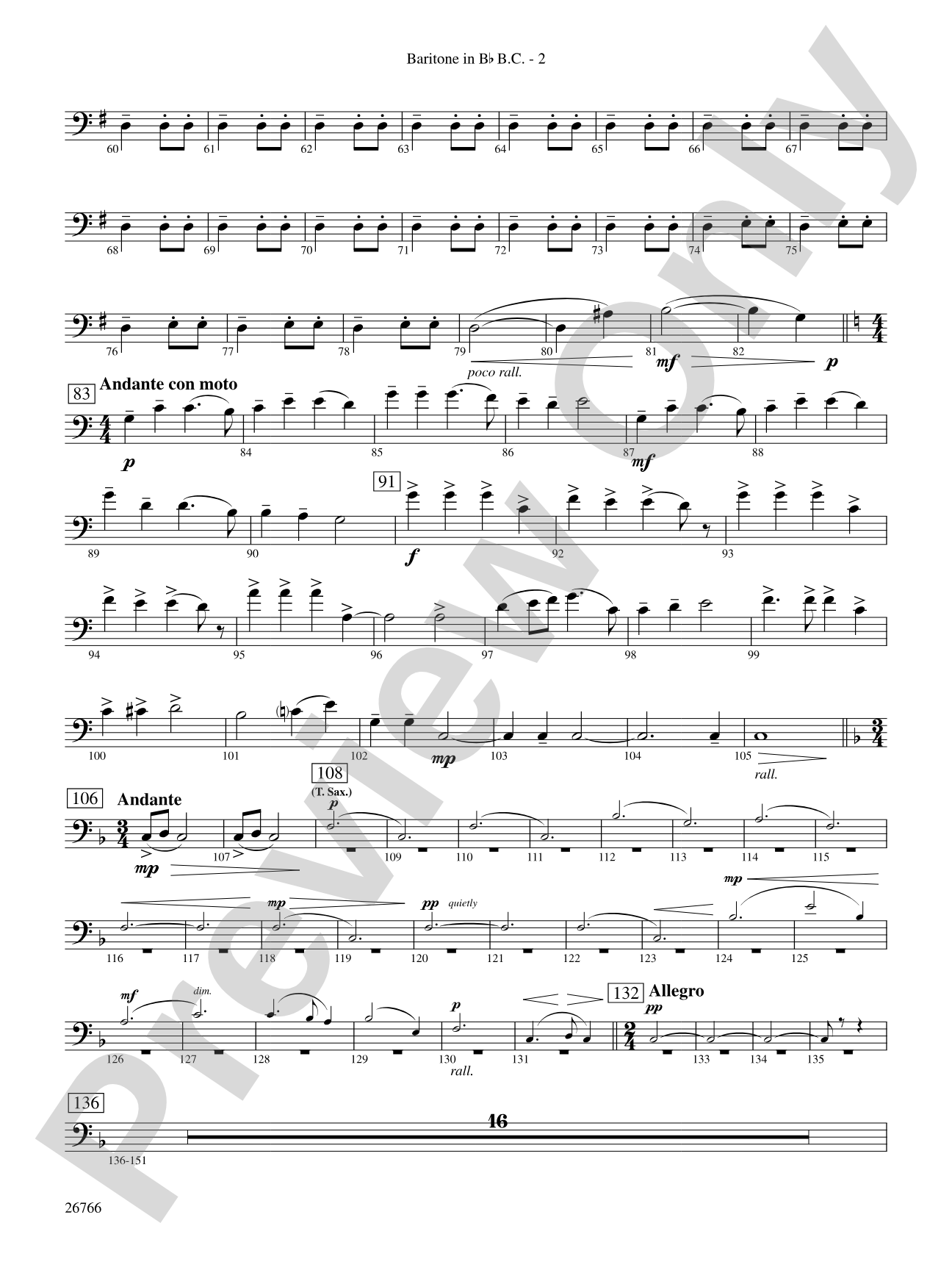 A Christmas Festival: (wp) B-flat Baritone B.C.