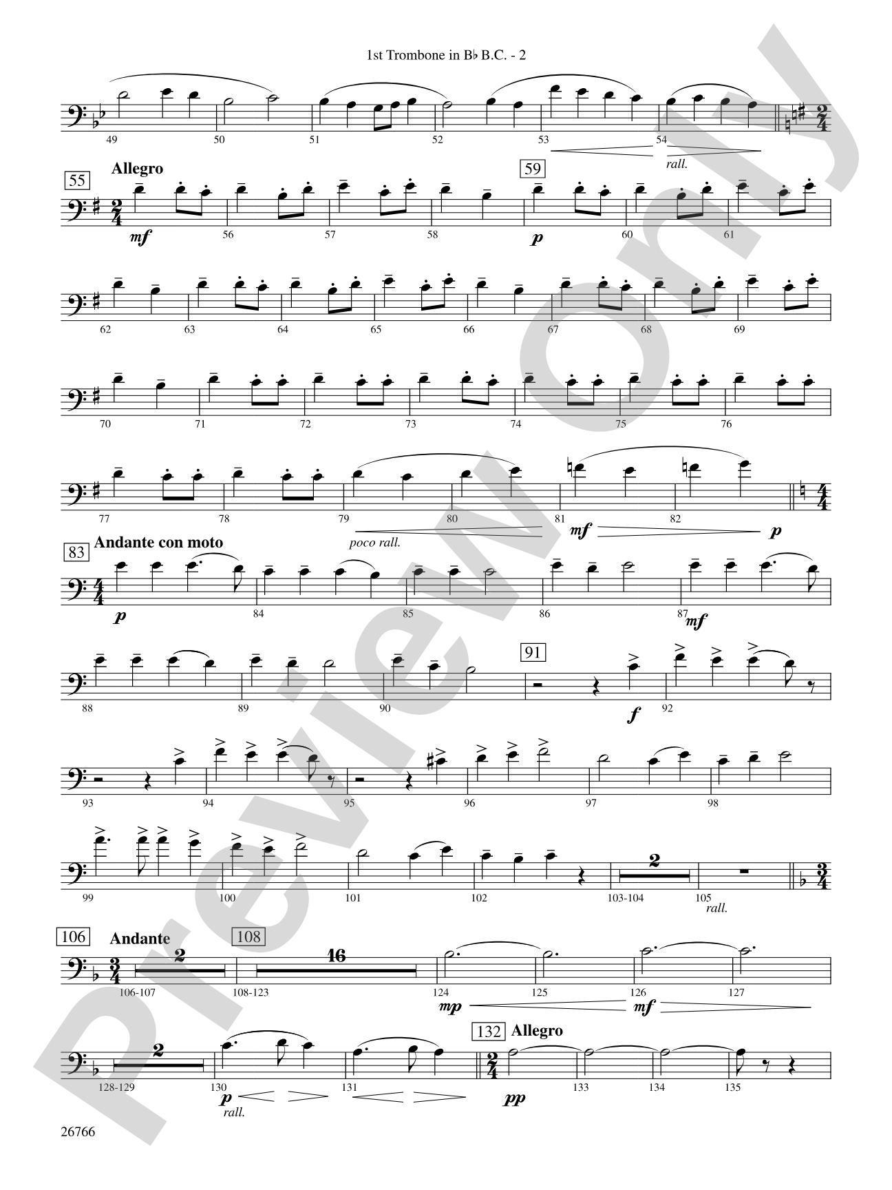 A Christmas Festival: (wp) 1st B-flat Trombone B.C.