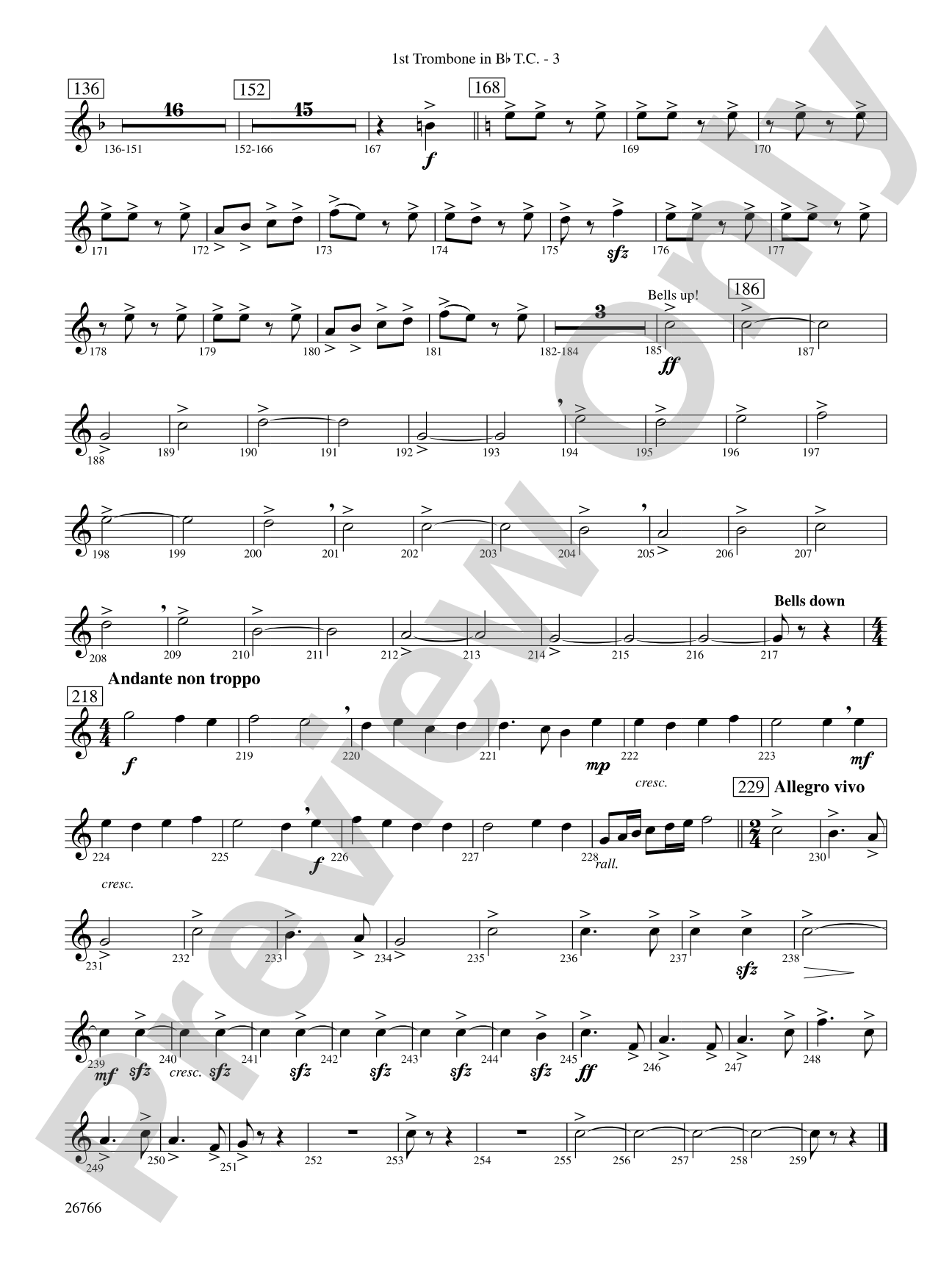 A Christmas Festival: (wp) 1st B-flat Trombone T.C.