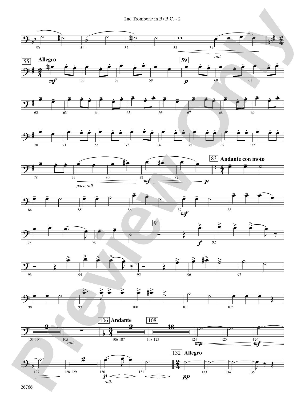 A Christmas Festival: (wp) 2nd B-flat Trombone B.C.